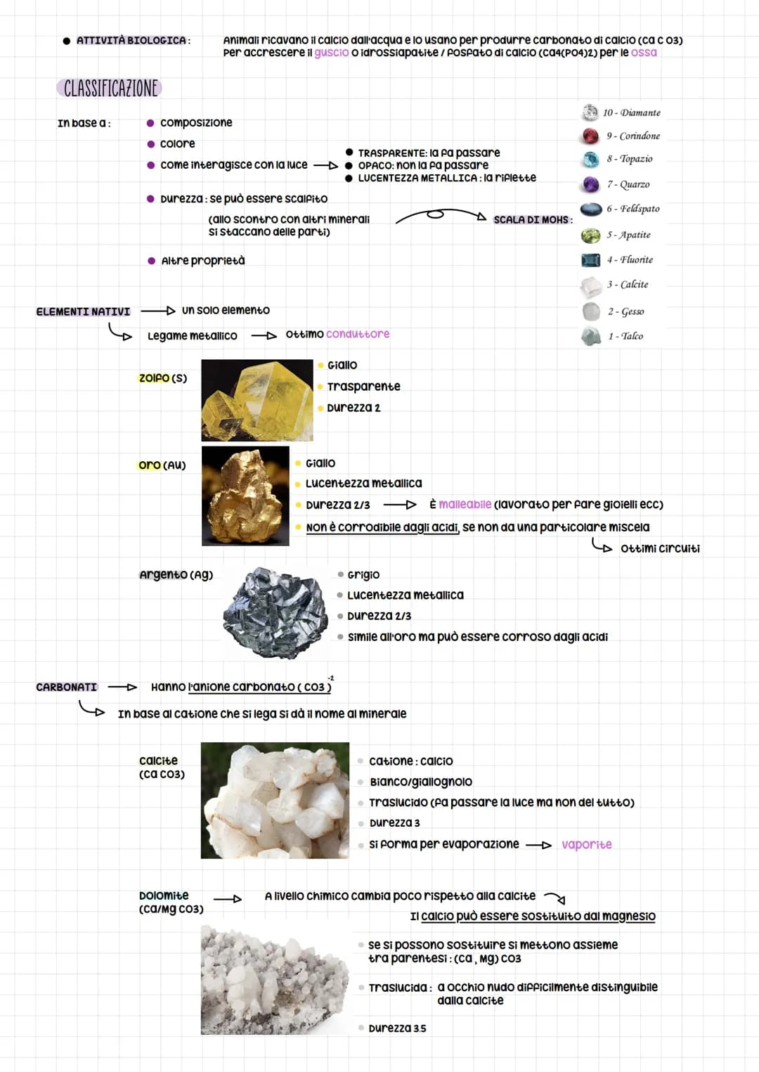 # I minerali
I minerali sono dei corpi inorganici che hanno una composizione chimica definita o variabile entro un certo limite
Gli atomi s