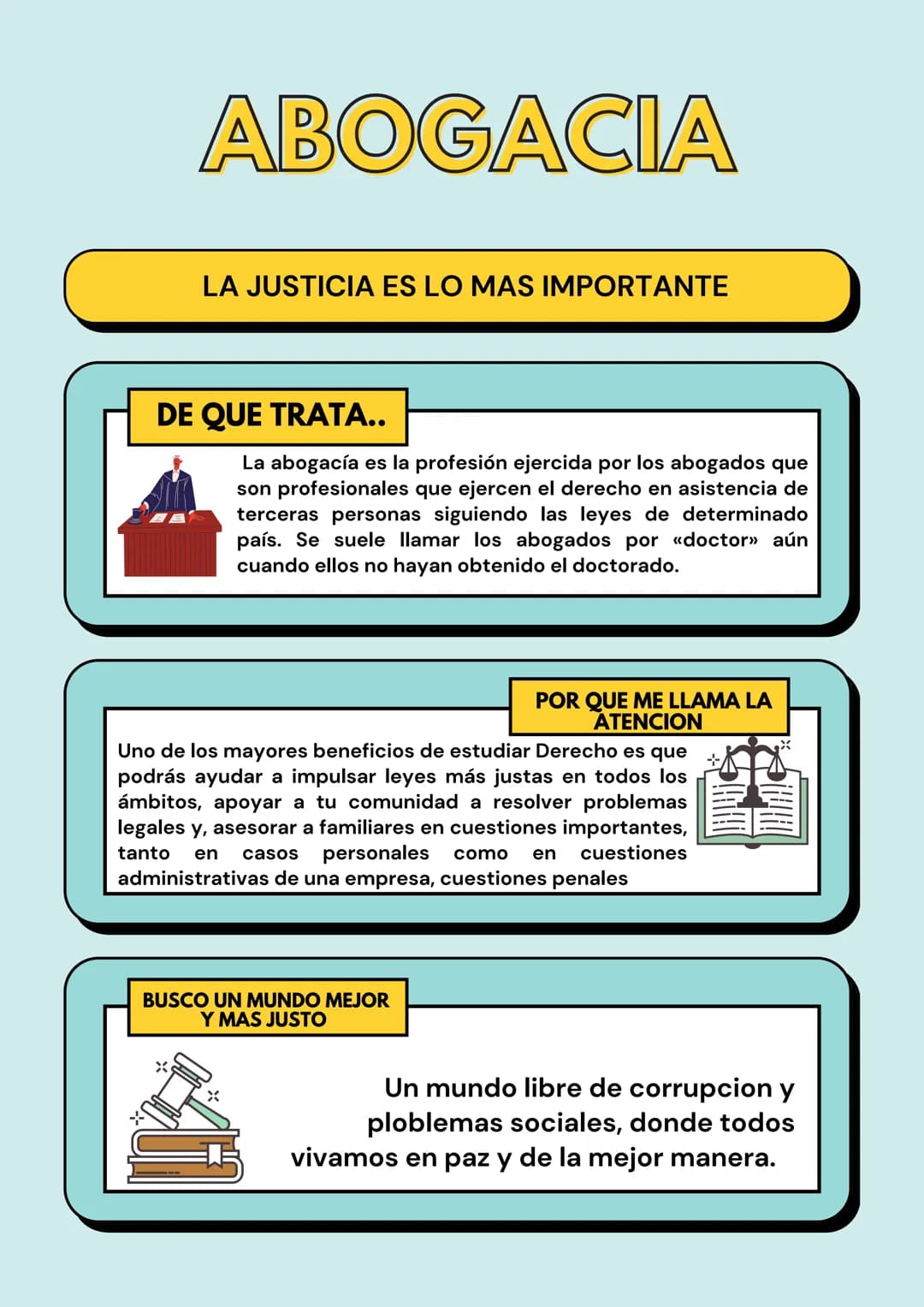 # ABOGACIA
LA JUSTICIA ES LO MAS IMPORTANTE
DE QUE TRATA..
La abogacía es la profesión ejercida por los abogados que
son profesionales qu