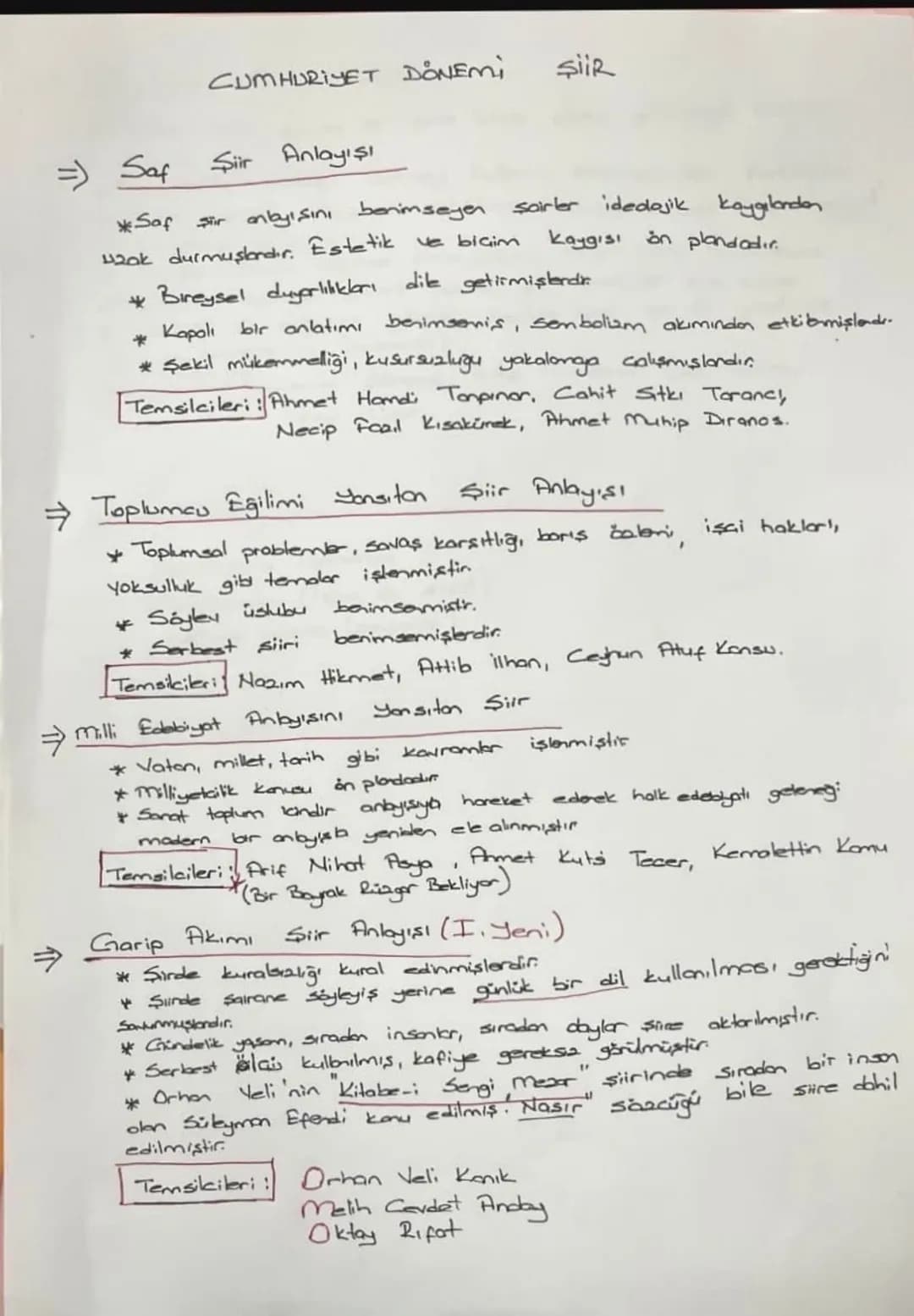 CUMHURİYET DÖNEMİ
SIIR
⇒ Saf Şiir Anlayışı
*Safir anbyışını benimseyen şairler idedojik kaygılından
1420k durmuşlandır. Estetik ve biçim K