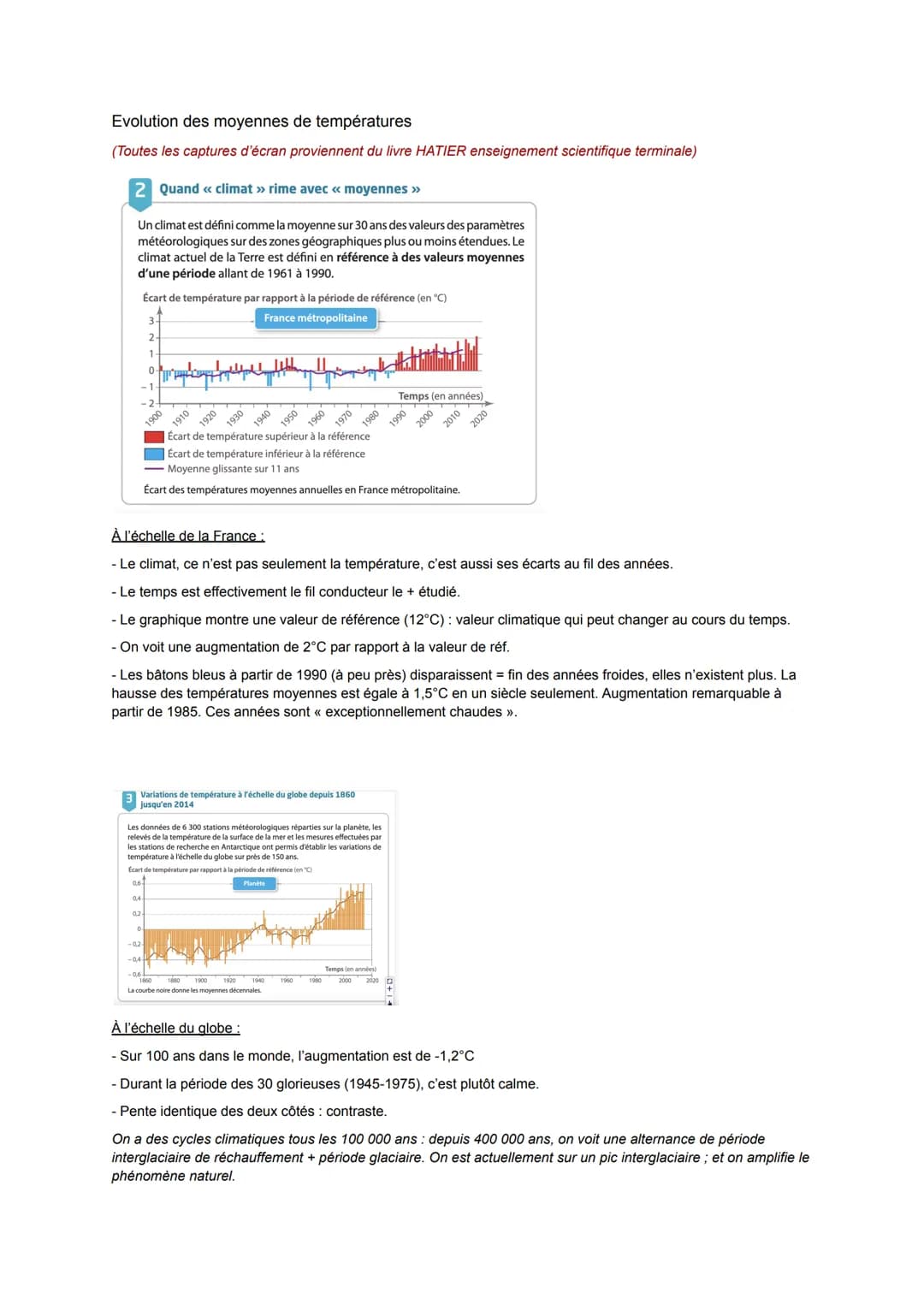 <p>La météorologie se préoccupe des conditions atmosphériques d'aujourd'hui, de demain et après-demain, à court terme. En revanche, le clim