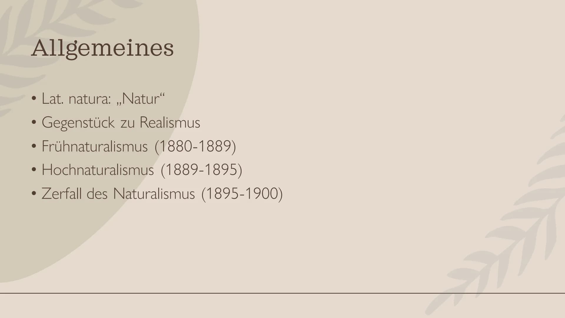 Naturalismus und
Impressionismus # GLIEDERUNG
ZEITSTRAHL
NATURALISMUS
IMPRESSIONISMUS
QUELLEN # Zeitstrahl
1795-1835
Romantik
1848-189