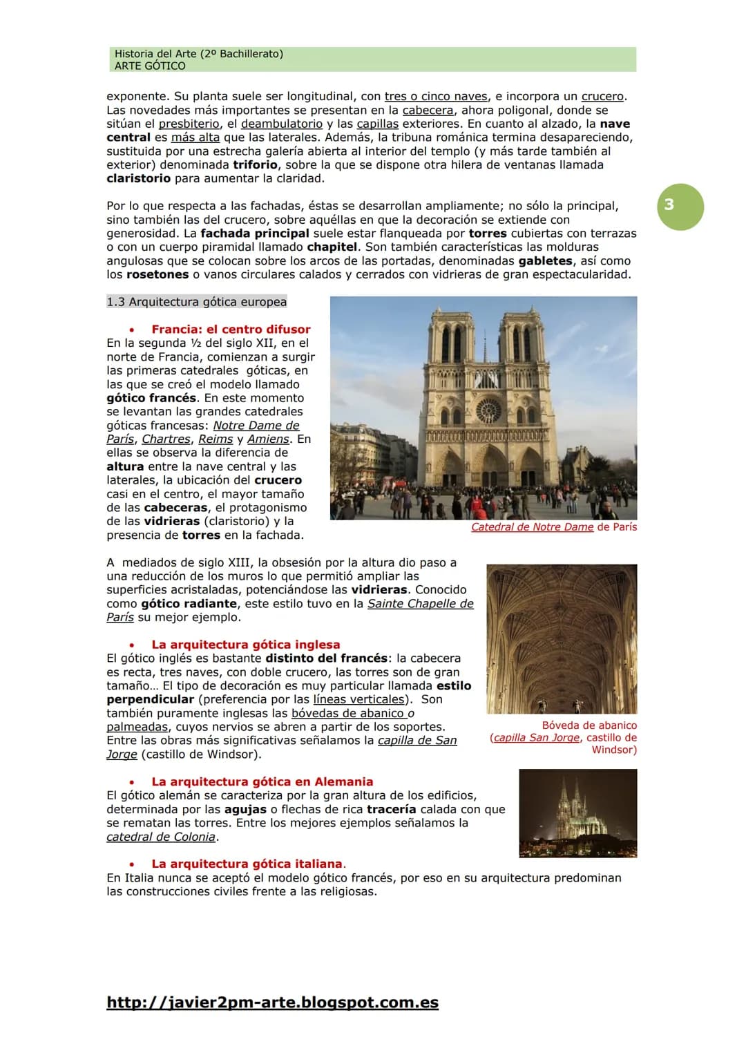 Historia del Arte (2º Bachillerato)
ARTE GÓTICO
Arte Gótico
Arte 8
Durante el siglo XII tuvo lugar un crecimiento notable de la población