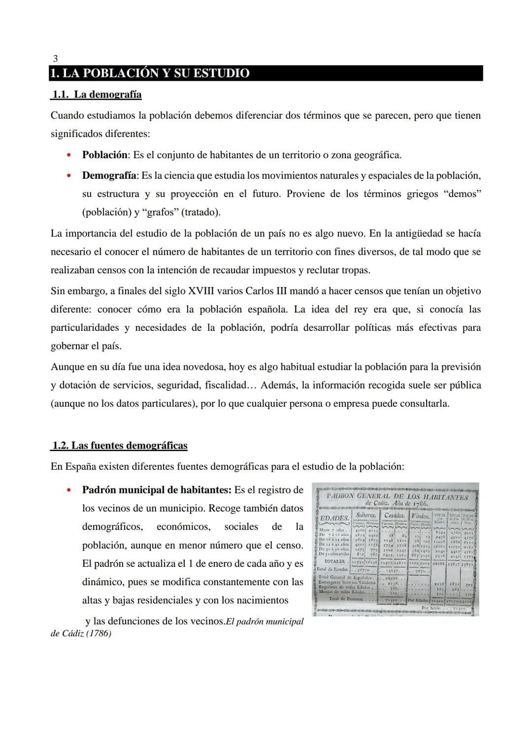 <h2>1.1. La demografía</h2>
<p>Al estudiar la población, es importante diferenciar dos términos que pueden parecer iguales pero tienen sign