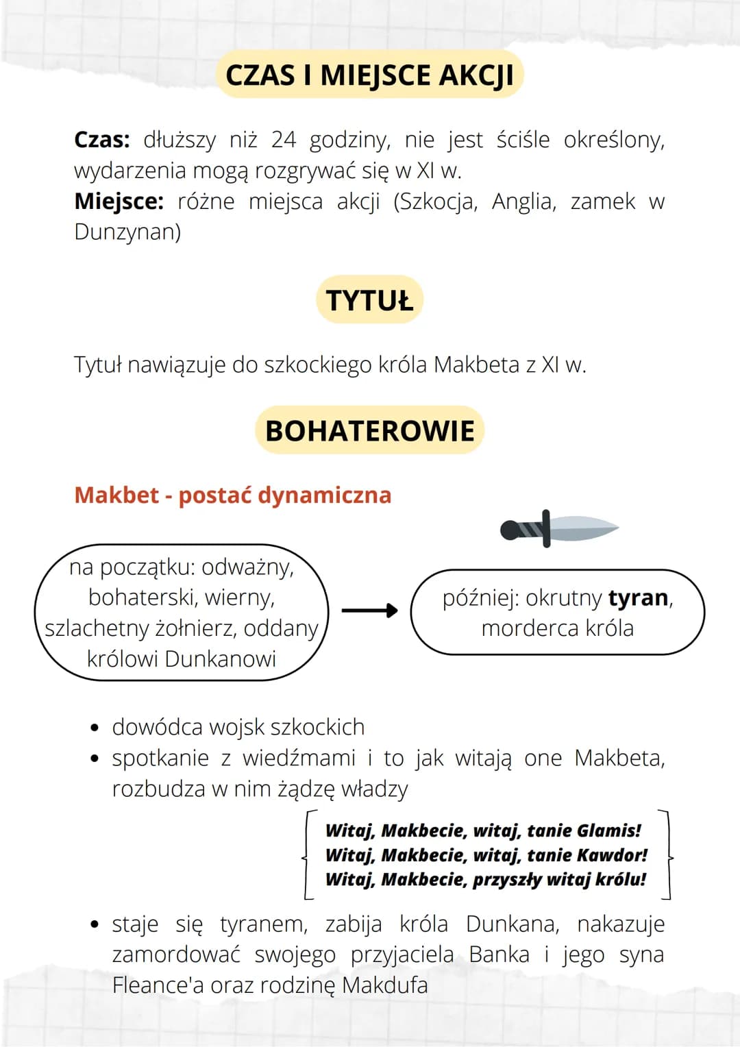 Makbet
autor: William Szekspier
temat: żądza władzy i jej
konsekwencje
dramat szekspirowski
GENEZA
• nie jest znana dokładna data powst