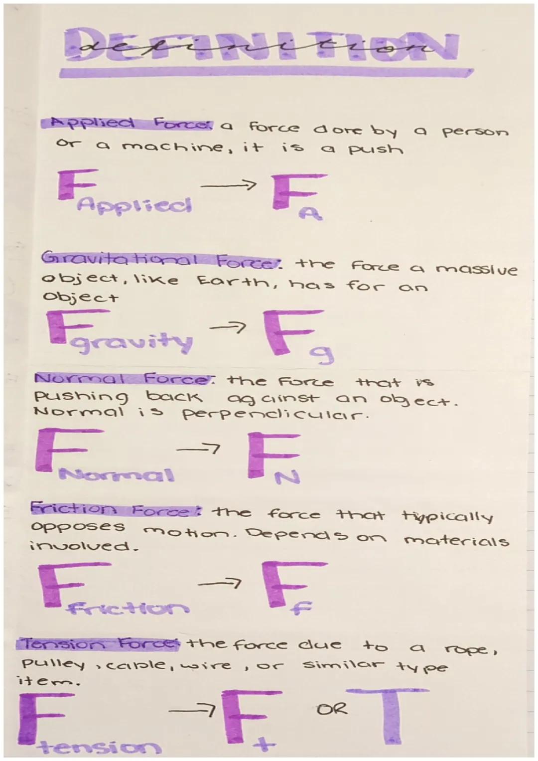 # types of
# ForceS
Force 1:
Applied Force
$F_a=ma$
Force 2:
Gravitational Force
$F_g = mg$
* Always towcarel the center of mcis5.