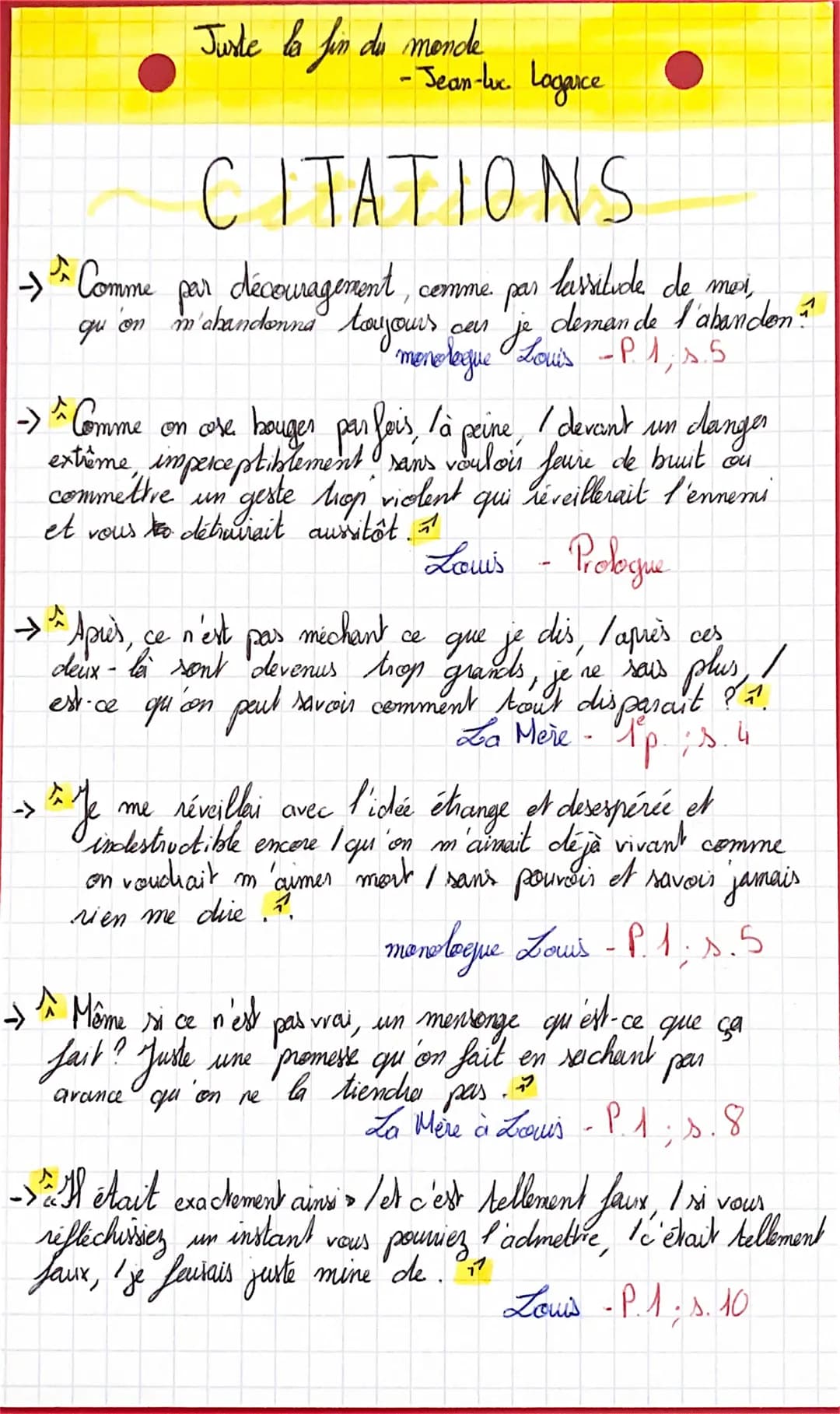 Jude la fin du monde
-Jean-lux. Lagace
CITATIONS
→Comme par découragement, comme par lassitude, de mer,
qu'on m'abandonna toyours ceu je de