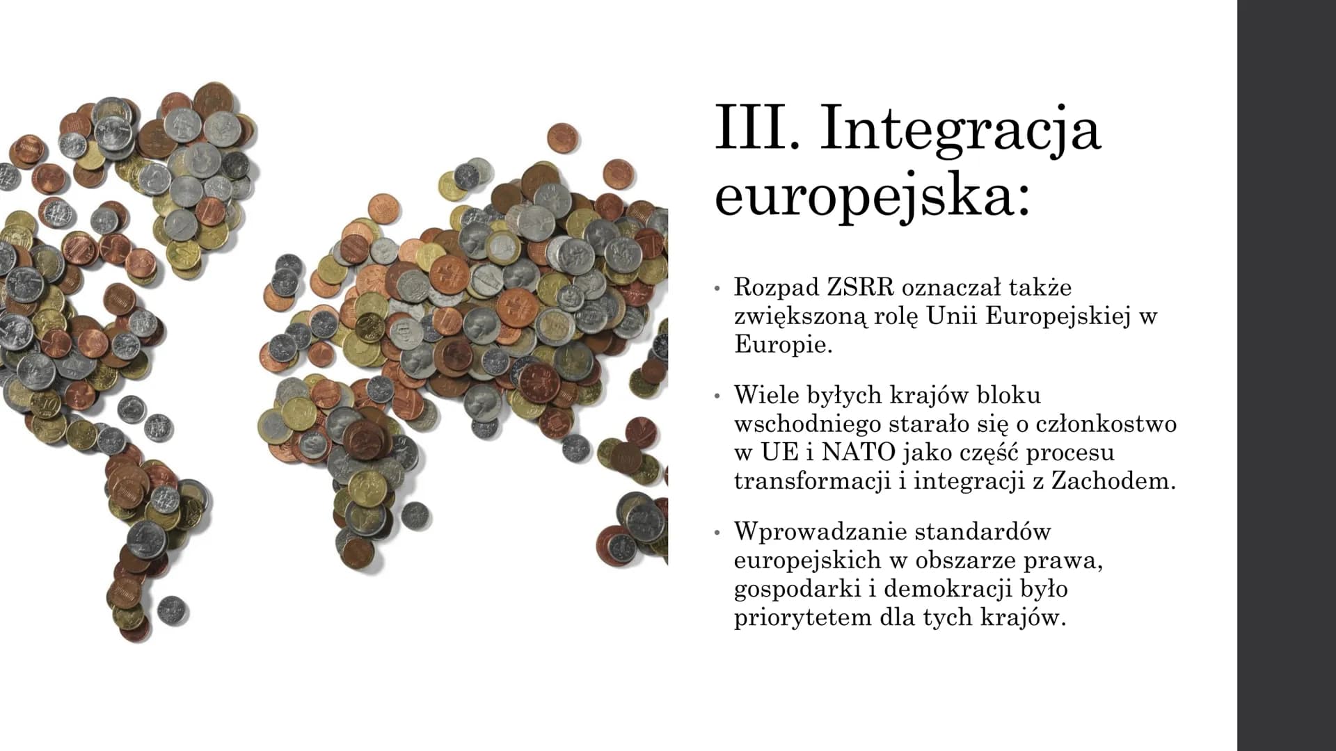 "Europa po rozpadzie
Związku
Socjalistycznych
Republik Radzieckich" Rozpad ZSRR w 1991 roku miał ogromne
konsekwencje dla całego kontynentu