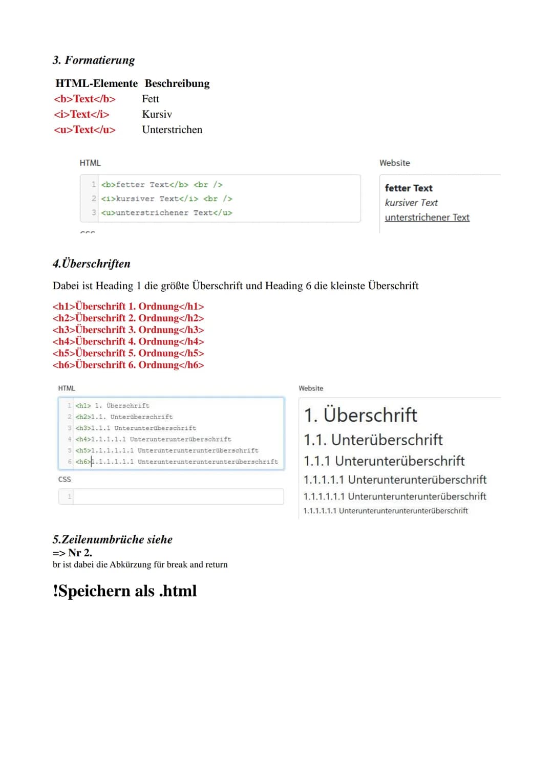 # HTML und CSS
1. Definition HTML - Hypertext Markup Language
Hyptertext ist ein Text, der mit einer netzartigen Struktur von Objekten Inf