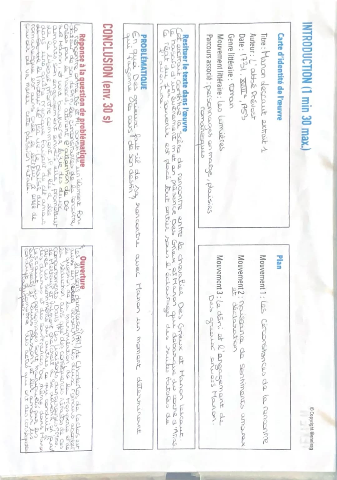 INTRODUCTION (1 min 30 max.)
Carte d'identité de l'œuvre
Titre: Manon descaut extrait 1
Auteur: L'abbé Prévost
Date: 1731,², 1753
Genre litt
