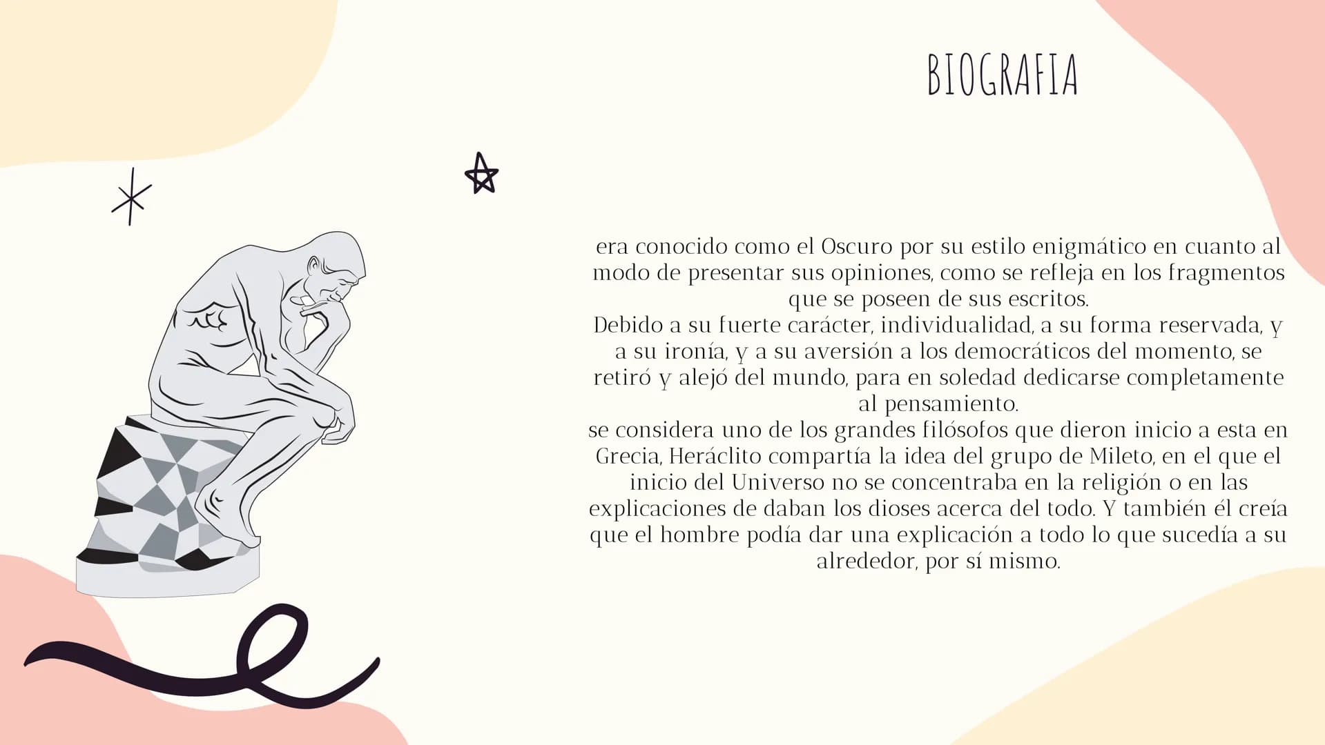 HERACLITO # NACIONALIDAD, NACIMIENTO, MUERTE
Heráclito nació sobre el 535 a. C. en Éfeso,
entonces parte del Imperio Persa.
Hijo de Blisón