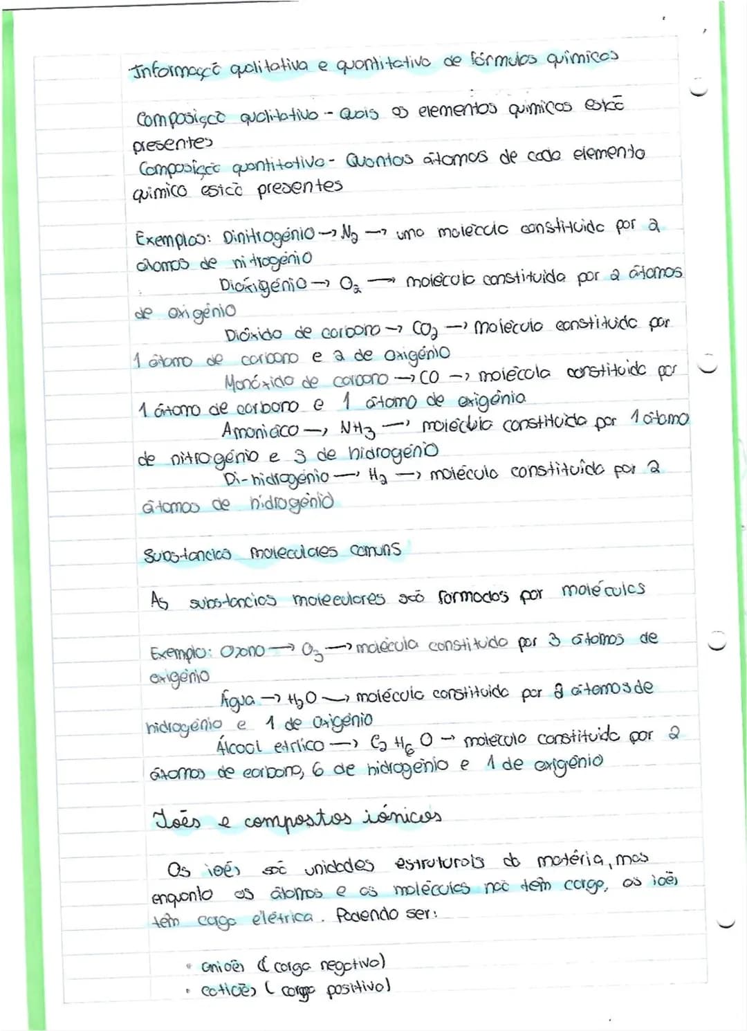 fisico -
quimica
Moléculas e formulas químicas
Na realidade, umo gronde porte das átomos acabo por se
ligor a outros, formando novos estru