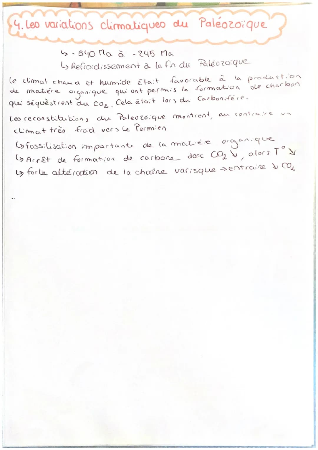 CH 13 : RECONSTITUER ET COMPRENDRE
• LES VARIATIONS CLIMATIQUES
PASSÉES
1. Les variations climatiques du Quaternaire
→ le quaternaire a sa