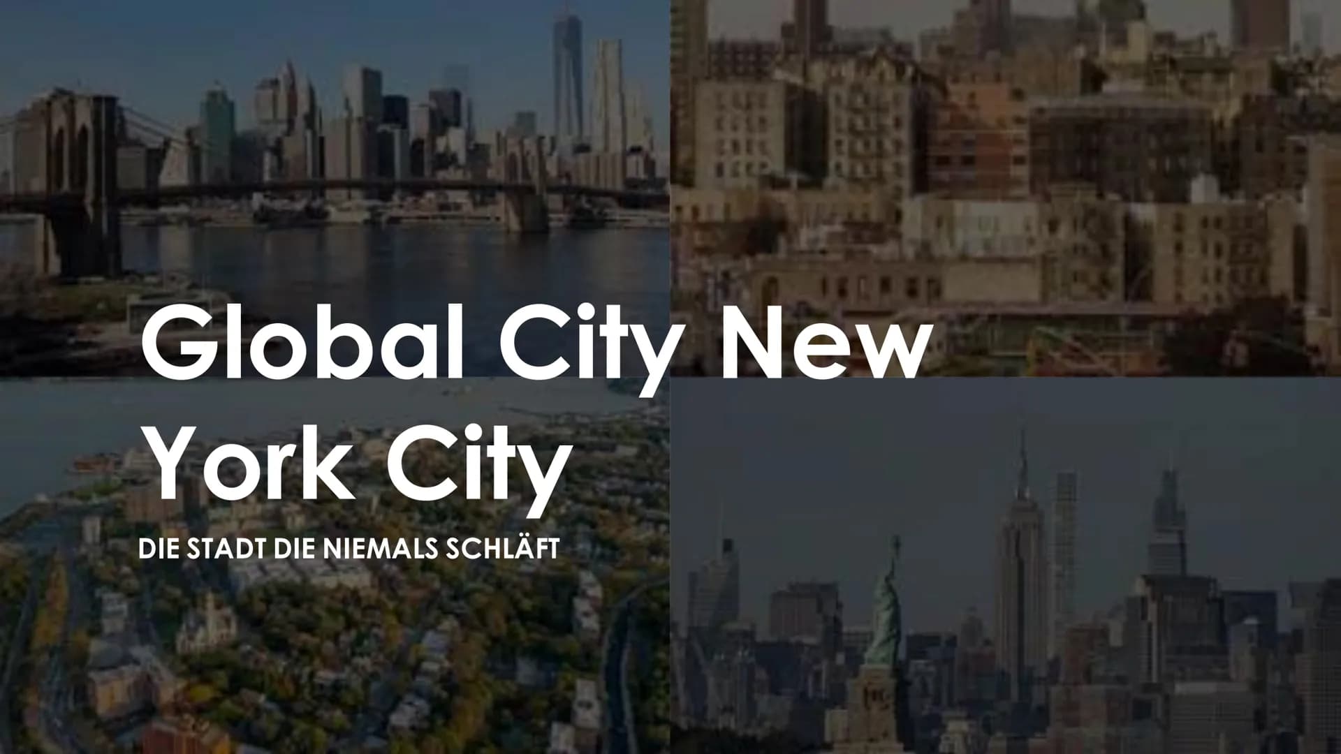 # Global City New
# York City
DIE STADT DIE NIEMALS SCHLÄFT # Inhaltsverzeichnis
- Lokalisierung
- Nordamerikanisches Stadtmodell
- NYC a