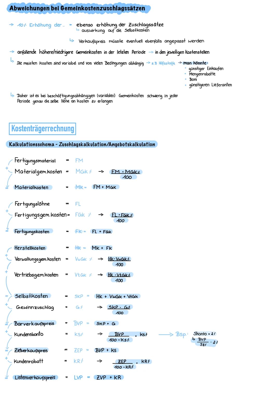 # Vollkostenrechnung
→ Grundprinzip/zweck Die Vollkostenrechnung hat zum Ziel, sämtliche im Unternehmen anfallende
kosten auf die kostenträ