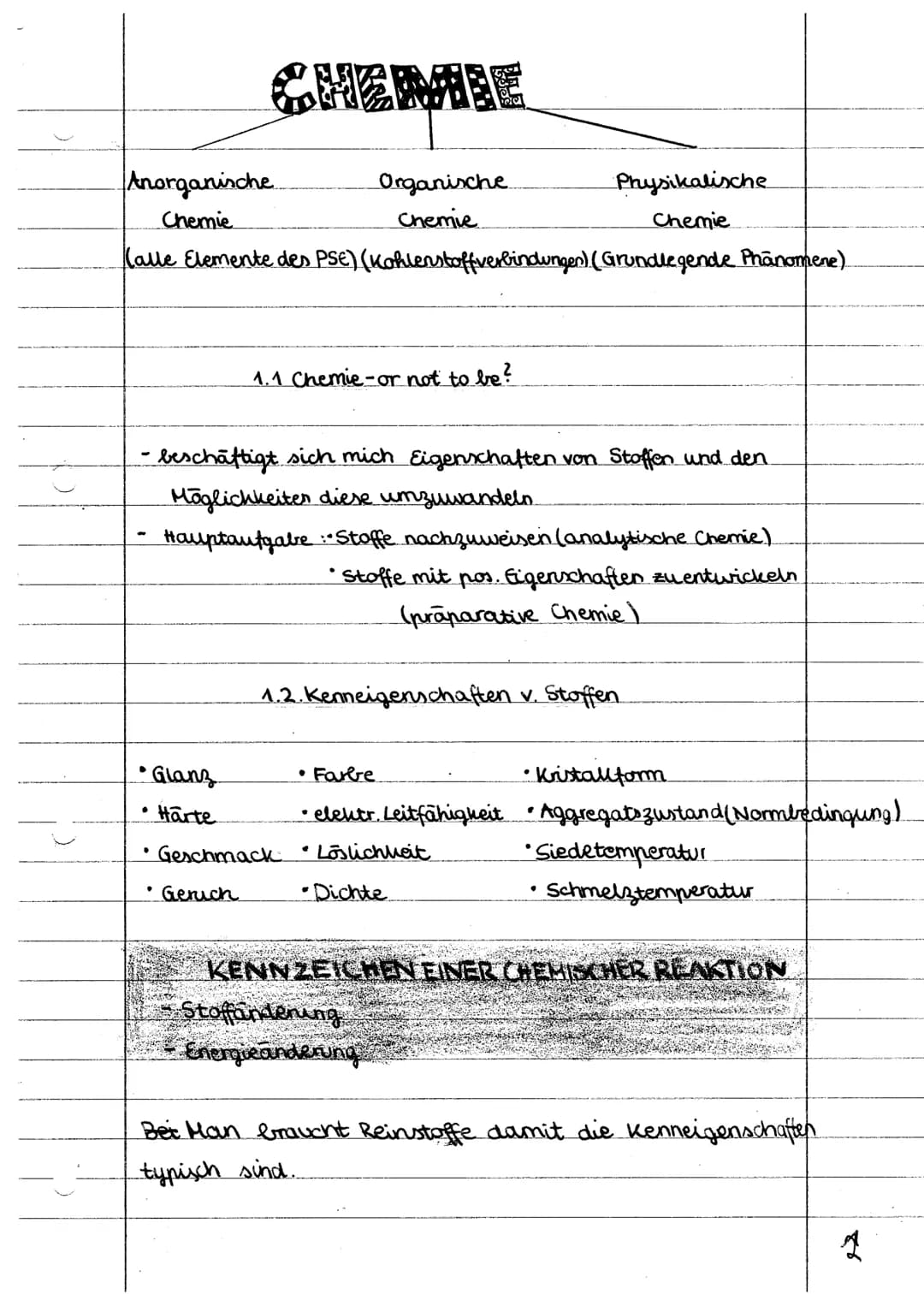 Anorganische
Chemie
Organische
Chemie
Physikalische
Chemie
Calle Elemente des PSE) (Kohlenstoffverbindungen) (Grundlegende Phänomene).
1.