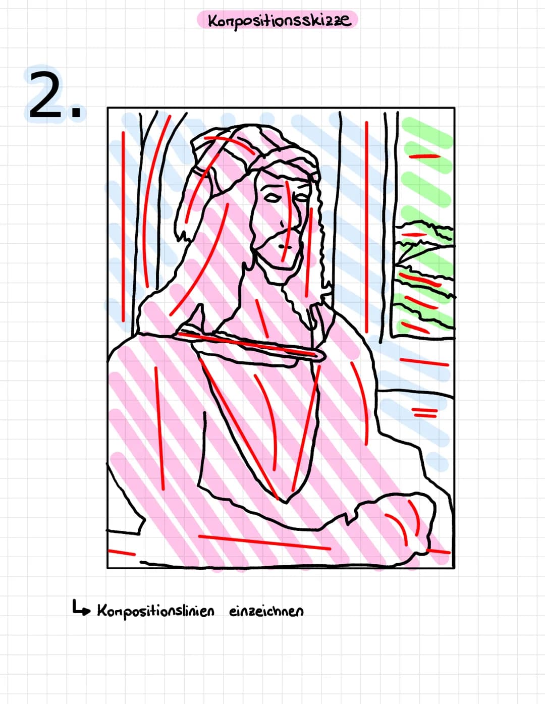 *Kompositionsskizze*
Albrecht Dürer # 1.
Konpositionsskizze
MS MS
Vordergrund
Hittelgrund
Hintergrund
In Vorder-, Mitte-, Hintergrun