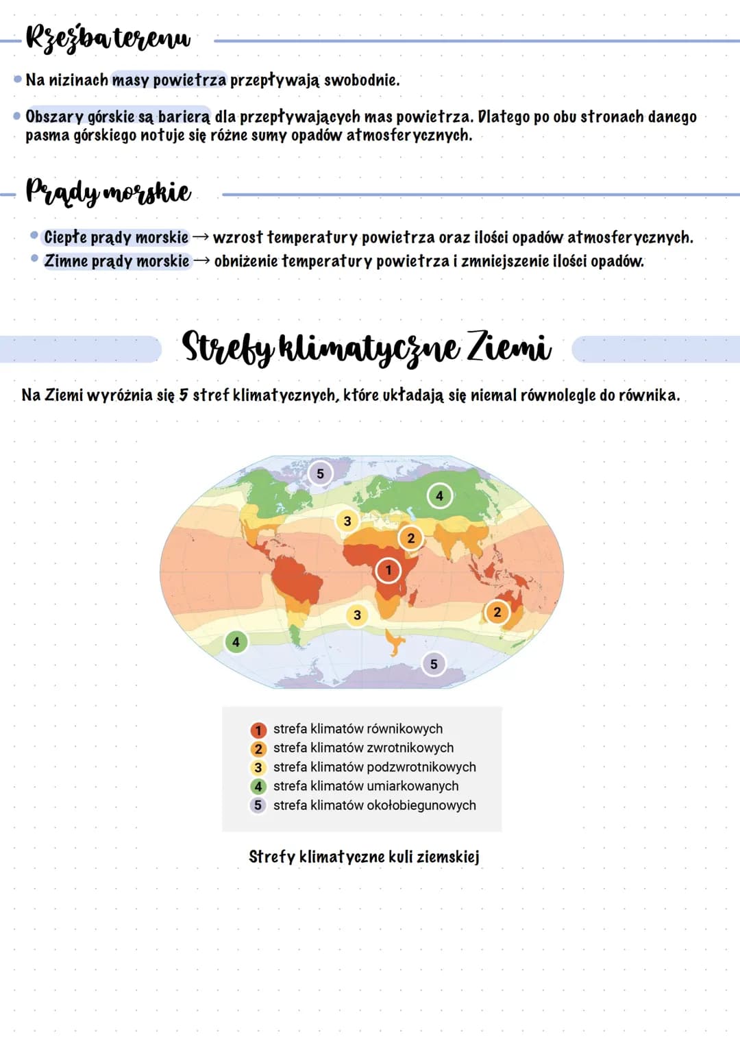 # Klimaty kuli ziemskiej
Co to jest klimat?
Klimat to przebieg pogody na danym obszarze określony na podstawie wieloletnich obserwacji.
Mo