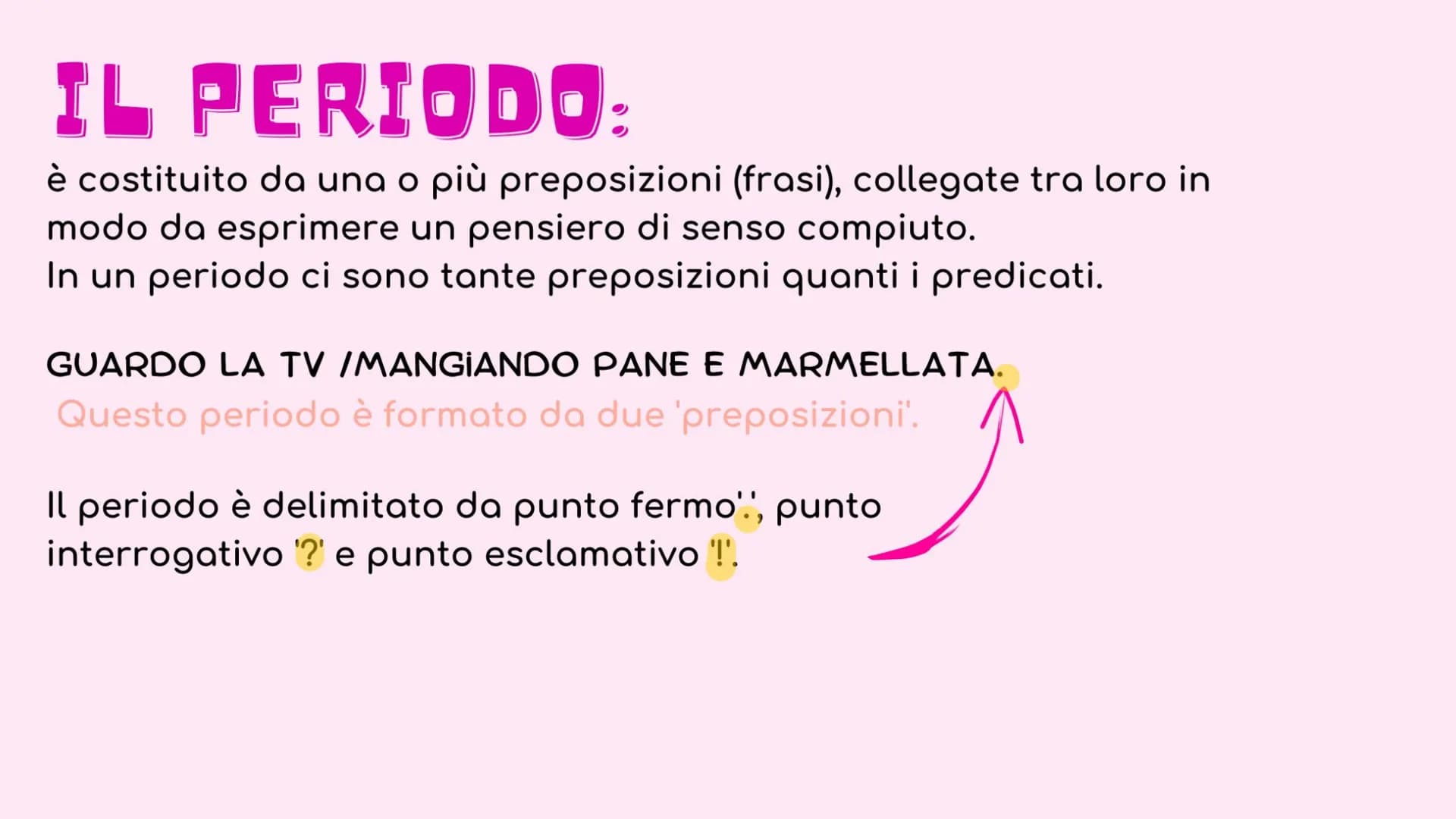 ANALISI DEL PERIODO
DICTIONARY
A-Z # IL PERIODO:
è costituito da una o più preposizioni (frasi), collegate tra loro in
modo da esprimere un