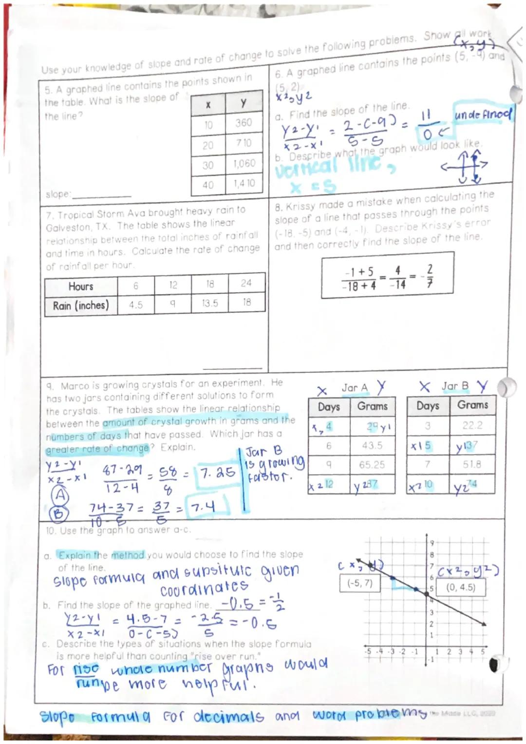 ~> straight lino
linear Function
Unit: Linear Functions
Student Handout 1
FCx7 = 2 + ①
Name
Date
SLOPE AND RATE OF CHANGE
(same thing)
Pd
Je