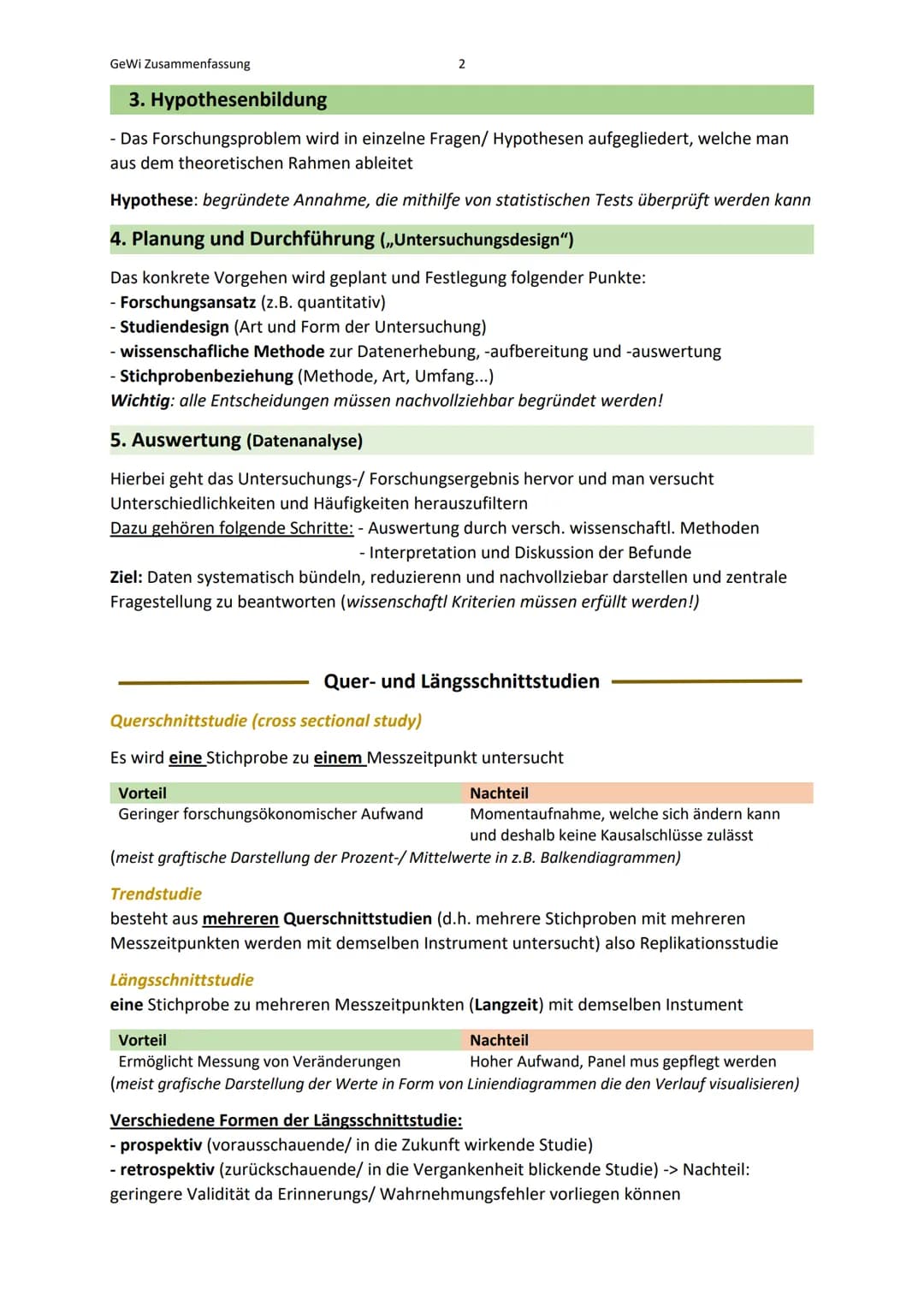 GeWi Zusammenfassung
1
Lernbereich 1: Wissenschaftlich arbeiten
Was ist Wissenschaft?
Wissenschaft (als Lehre)
Forschung (als Prozess)