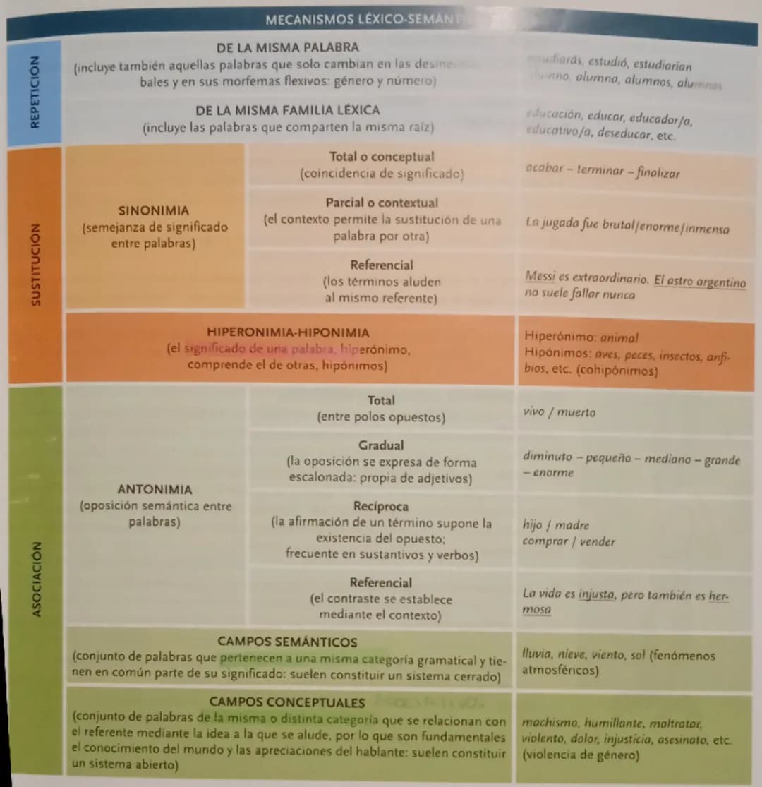 # MECANISMOS LÉXICO-SEMANT
# DE LA MISMA PALABRA
(incluye también aquellas palabras que solo cambian en las desine
bales y en sus morfemas