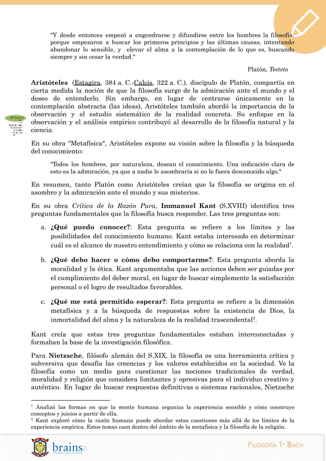 # FILOSOFÍA
1ºBachillerato
Brains 2023/24
BLOQUE I. La filosofía y el ser humano
Tema 1. La reflexión filosófica
1. El origen de la ref