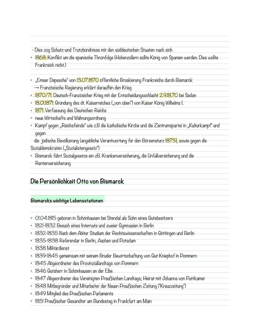 # geschiblausur 3
Deutsches Kaiserreich
Infolge der Reichsgründung 1871 wird Deutschland zum Nationalstaat. Die nationale Einigung ist vor