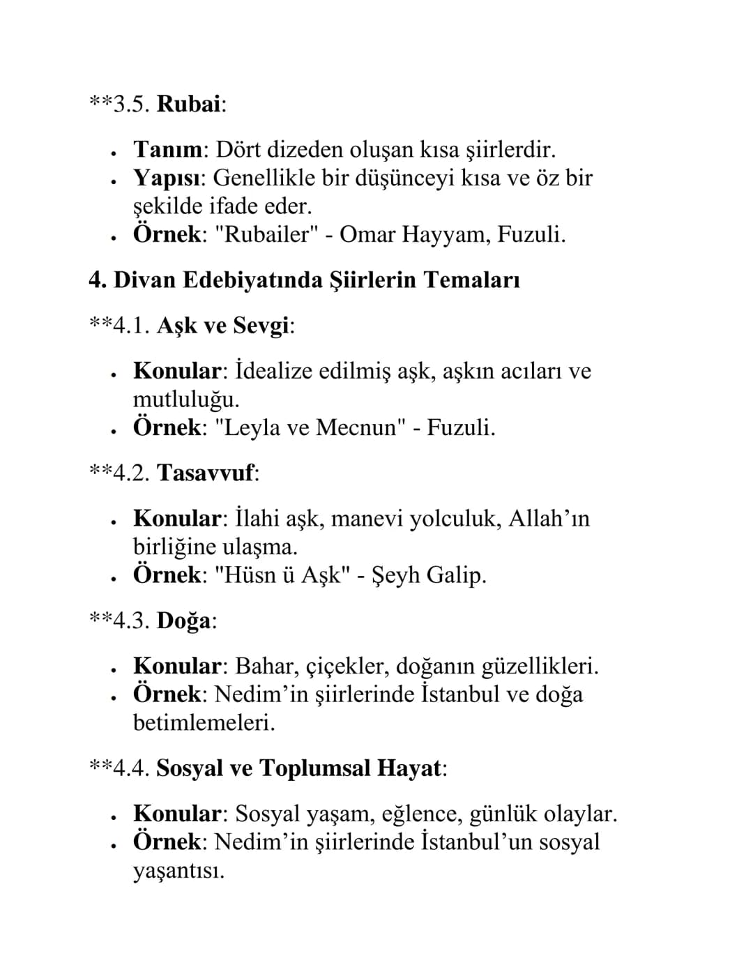AYT Edebiyat: Divan Edebiyatı
1. Divan Edebiyatının Tanımı ve Özellikleri
**1.1. Tanım:
- Divan Edebiyatı, Osmanlı İmparatorluğu dönemind