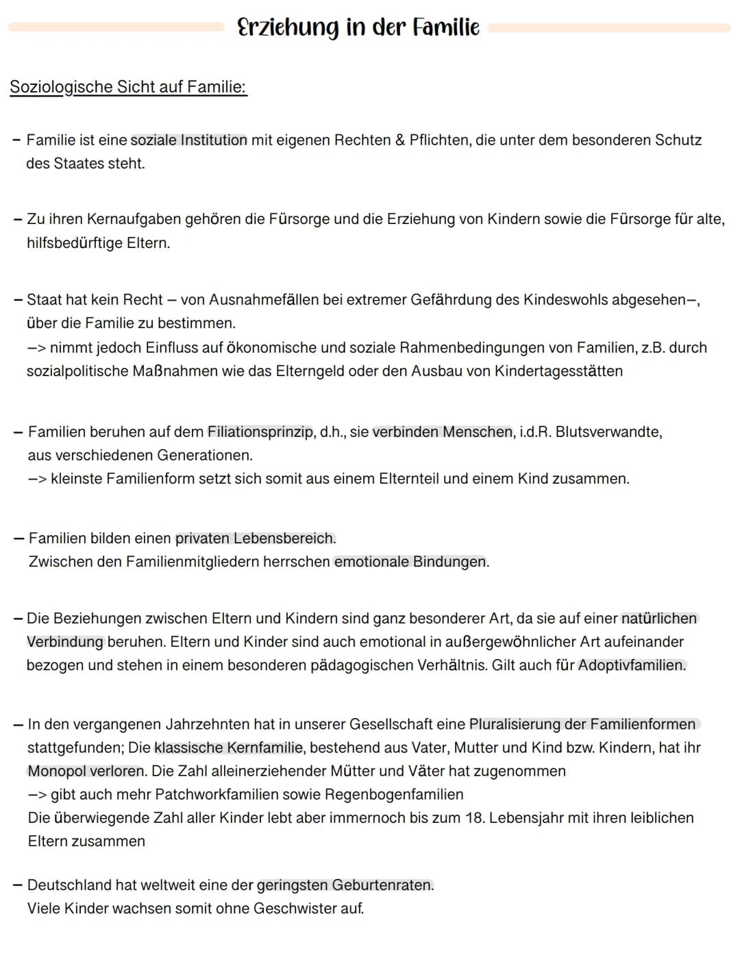 Themen:
1. Erziehung in der Familie
2. Freuds psychosexueller Erklärungsansatz
3. Eriksons psychosozialer Erklärungsansatz
4. Kognitive Ent