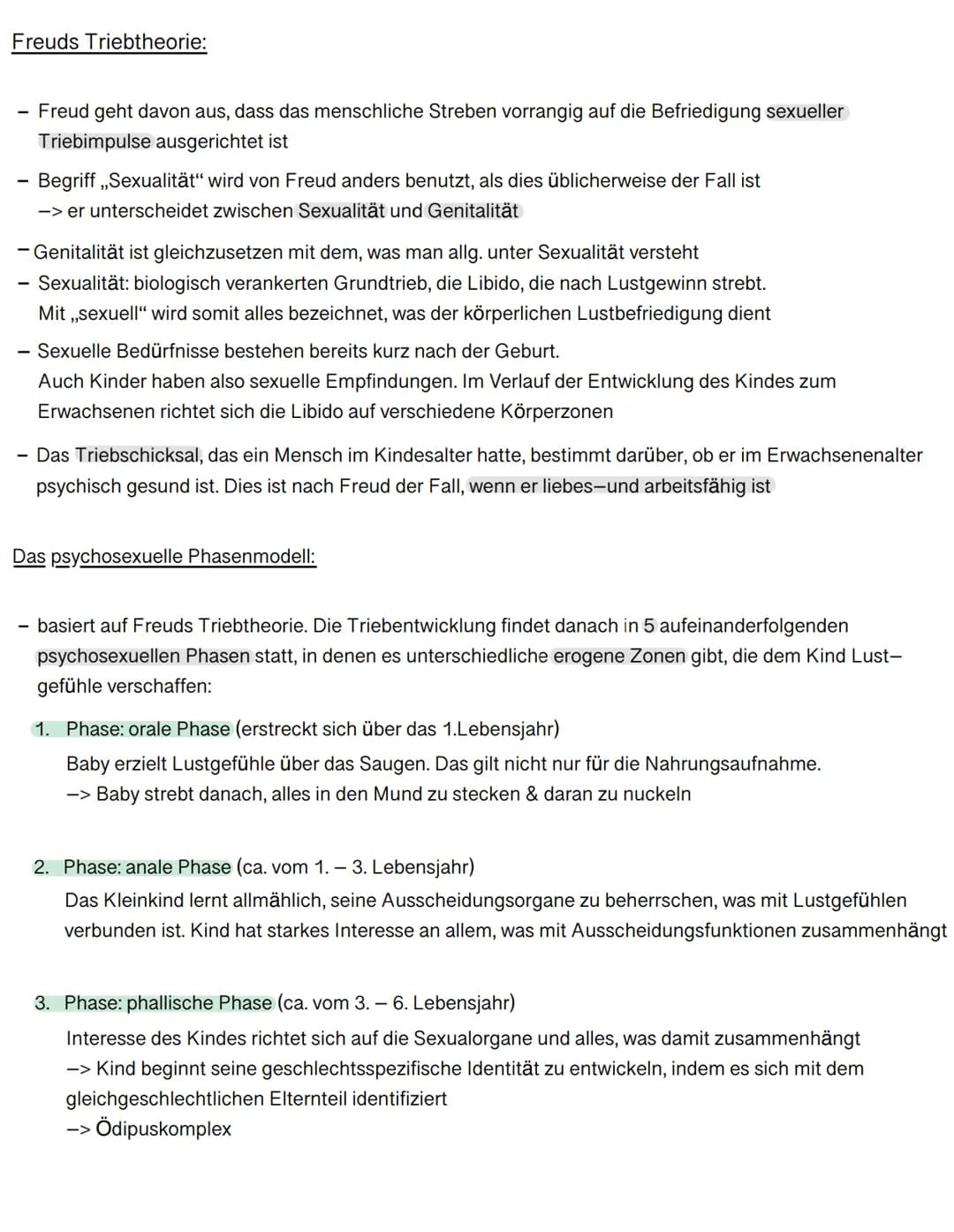 Themen:
1. Erziehung in der Familie
2. Freuds psychosexueller Erklärungsansatz
3. Eriksons psychosozialer Erklärungsansatz
4. Kognitive Ent