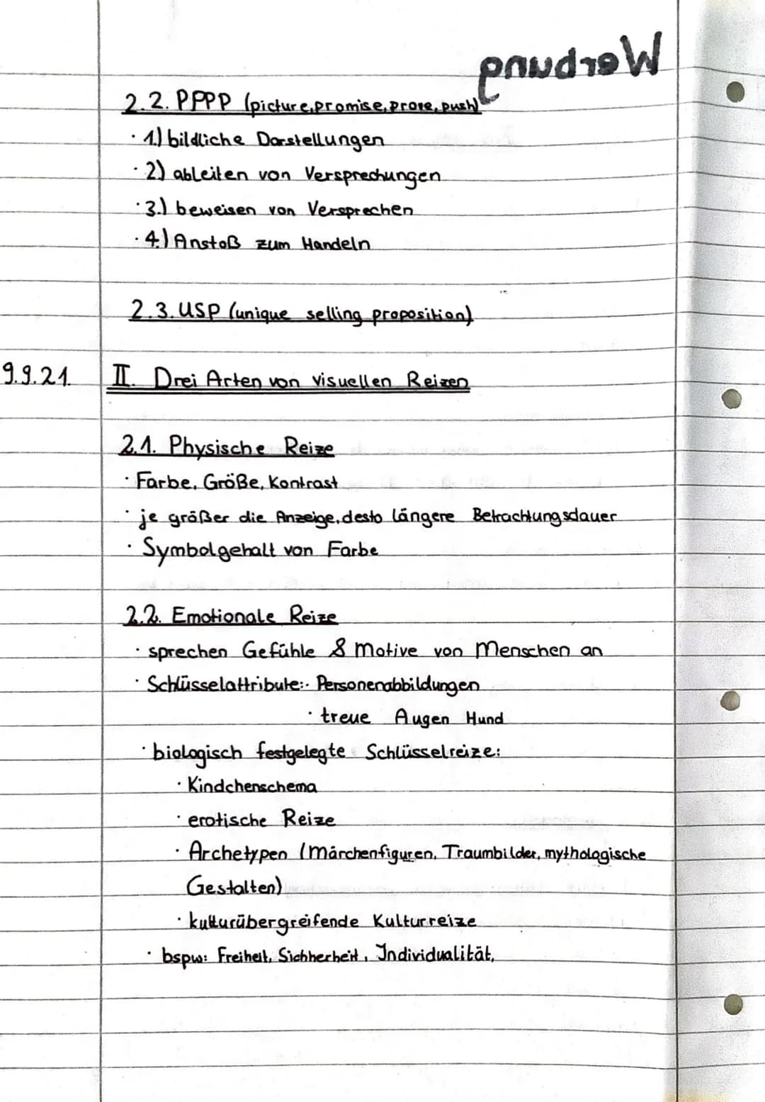 # Werbung
I. Allgemeine Ziele von Werbung
1.1. Information:
über Produkte, Neuerungen, Qualitätsmerkmale informieren
1.2. Motivation
Ku