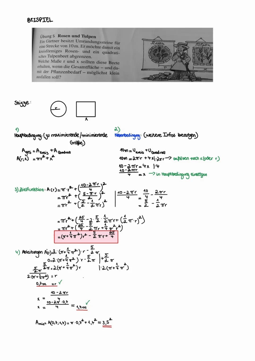 # ANALYSIS
# EXTREMALPROBLEME
GEOMETRISCHE FORMEN
$A = a^2$
$U = 4a$
$A = a \cdot b$
$U = 2a + 2b$
$A = \frac{1}{2} a \cdot b$
$U =