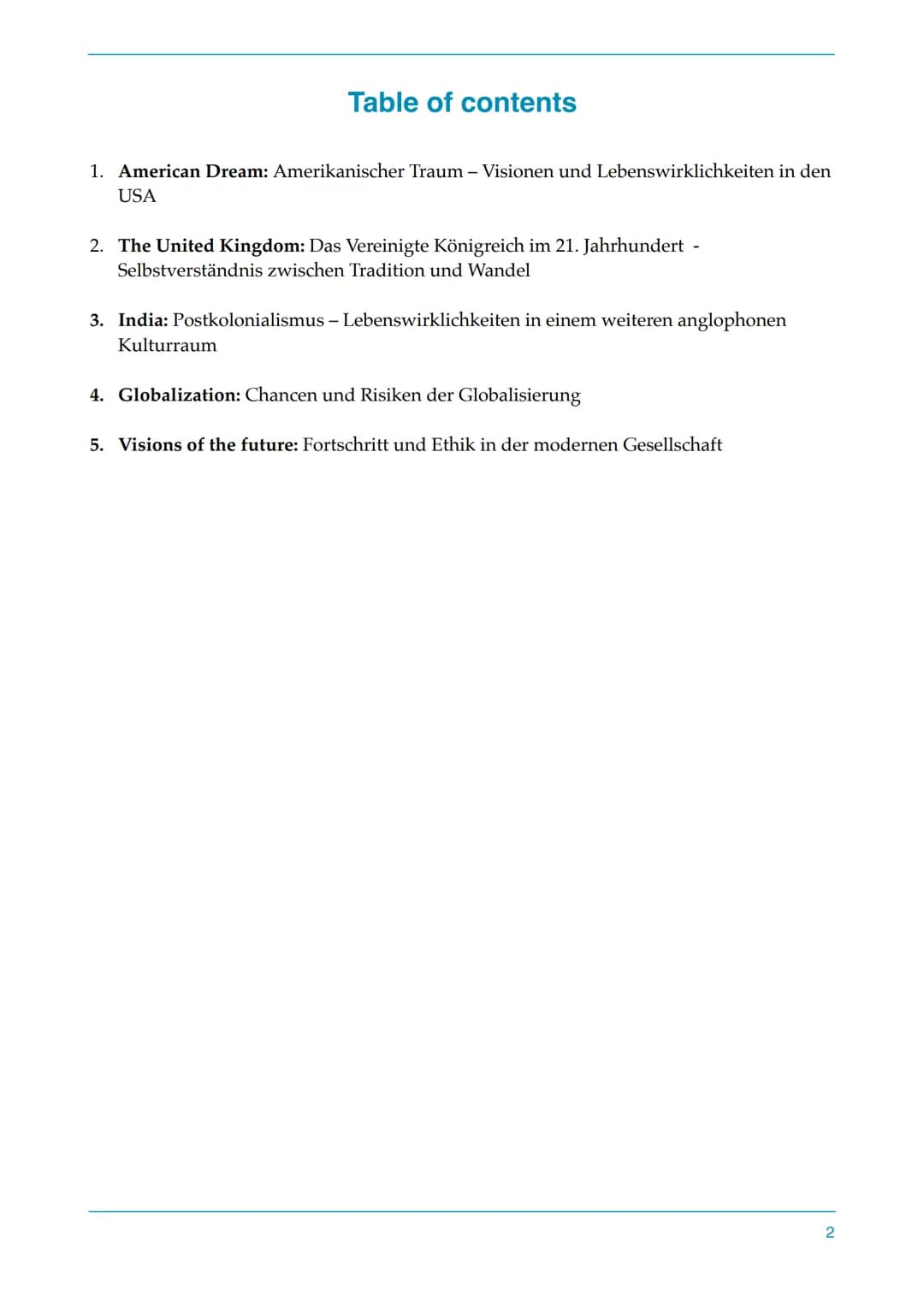 ENGLISCH LK
Abitur 2020
Lernzettel
1999 punctuation
! adjective,
ENGLISH
@verb
noun subject & Table of contents
1. American Dream: Amerika