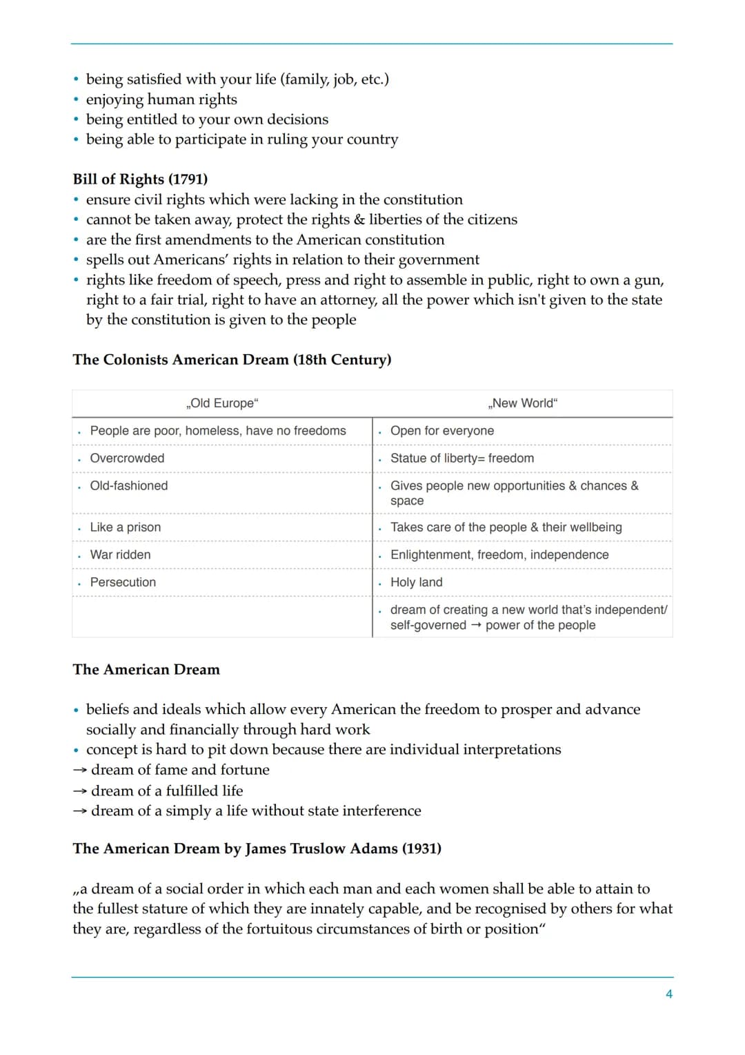 ENGLISCH LK
Abitur 2020
Lernzettel
1999 punctuation
! adjective,
ENGLISH
@verb
noun subject & Table of contents
1. American Dream: Amerika