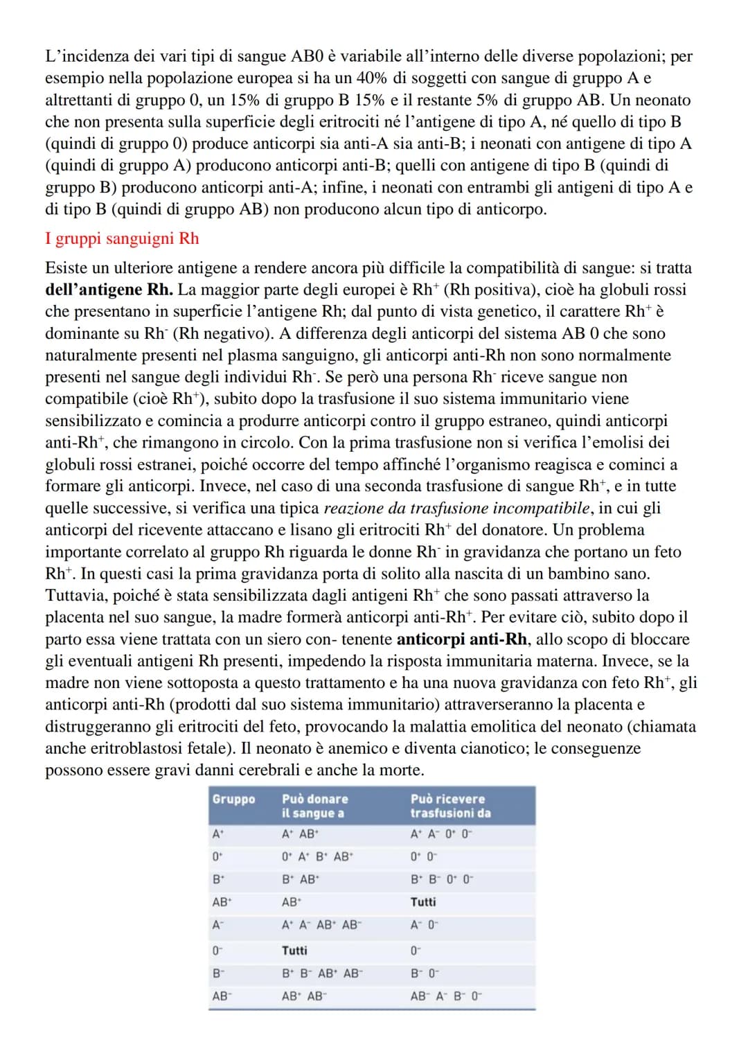 # Il Sangue
Il sangue è un tessuto connettivo fluido che trasporta in tutto l'organismo, attraverso i vasi
sanguigni,
- Sostanze nutritizi