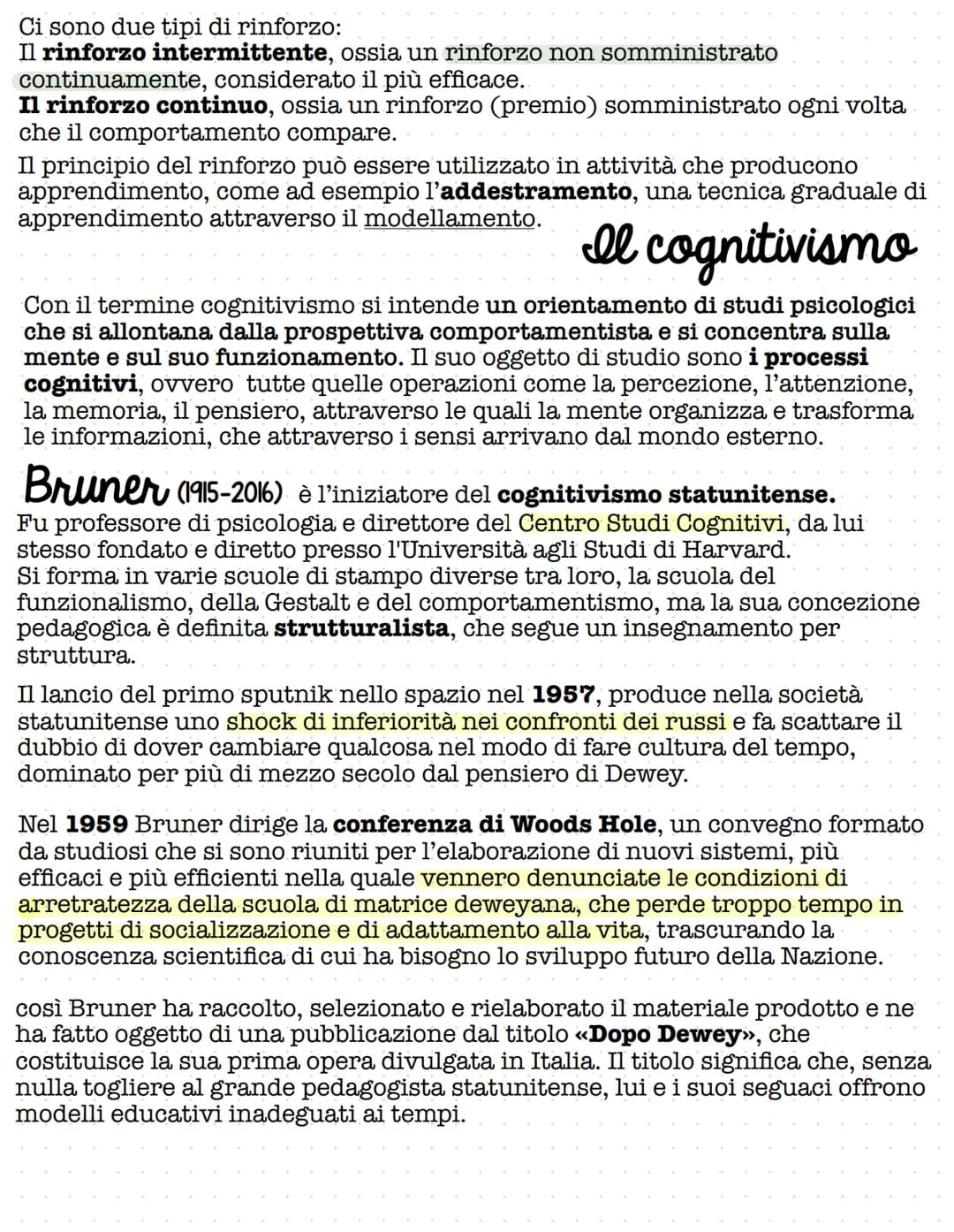 # PSICOPEDAGOGIA STATUNITENSE
Il comportamentismo si contrappone a tutte le impostazioni che
ricorrono all'introspezione e cerca di interpr