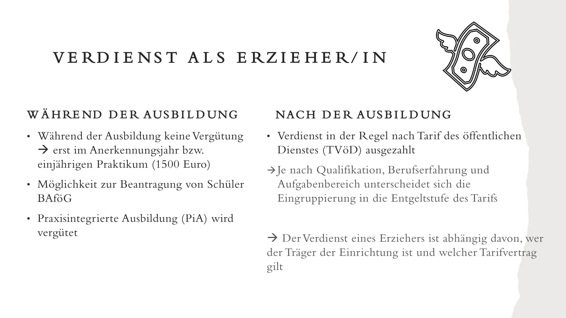 Der Beruf von
ERZIEHERN/ERZIEHERINNEN # THEMEN UNSERER PRÄSENTATION
* Voraussetzungen für den Beruf
* Die Ausbildung (Dauer, Lerninhal