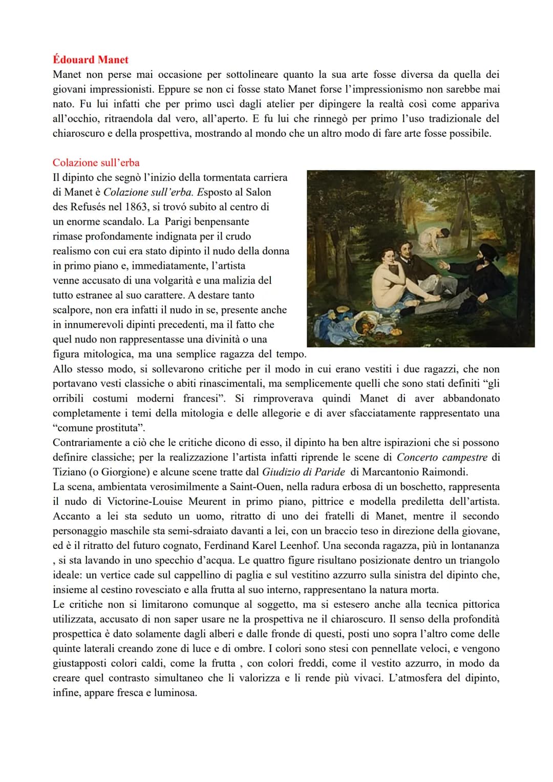 # IMPRESSIONISMO
L'Impressionismo è una corrente artistica nata a Parigi tra il 1860 e il 1870 durata fino ai primi anni
del Novecento e or