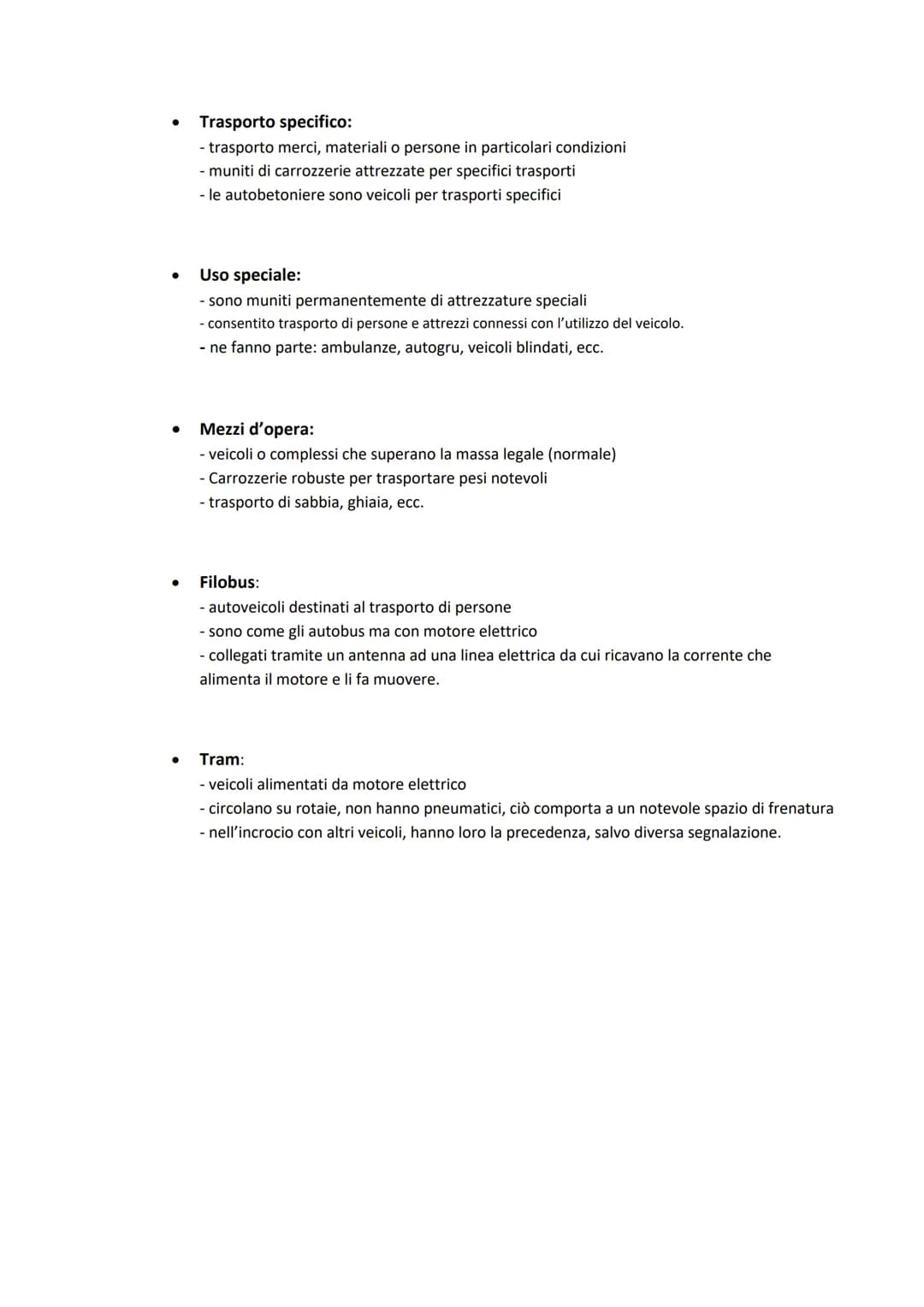 SCUOLA GUIDA:
CLASSIFICAZIONE DEI VEICOLI
DEFINIZIONE: macchine guidate dall'uomo che circolano sulla strada
1) Veicoli privi di motore: