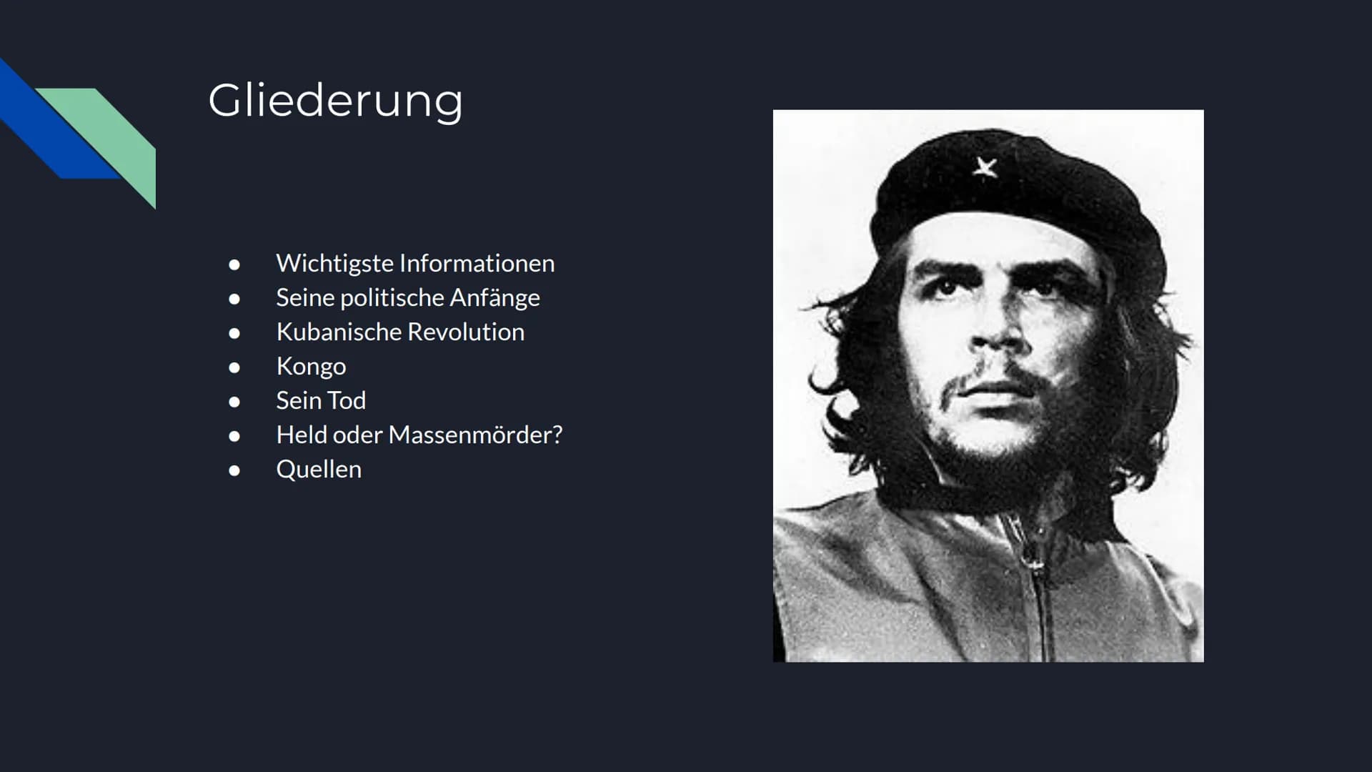 <h2>Ein Verbrecher, der als Held angesehen wurde</h2>
<p>Che Guevara war ein kontroverser und faszinierender Charakter des 20. Jahrhunderts