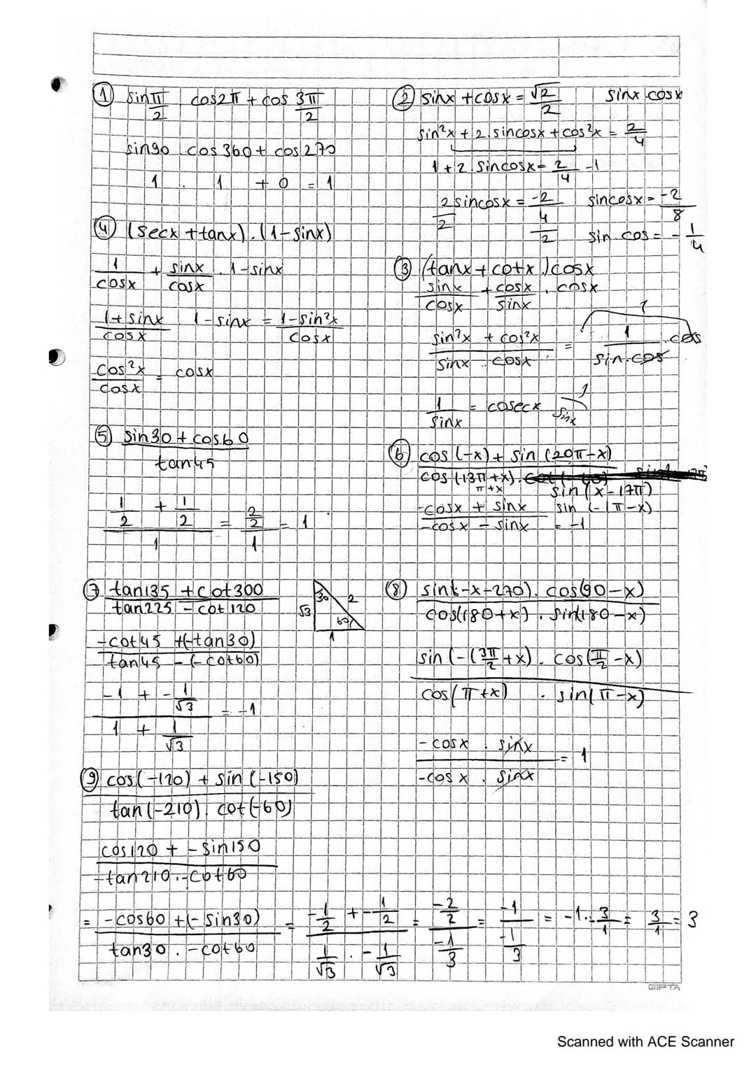 # TRIGONOMETRI
yönlü açılar
120° pozitif
→
yönlü
-120° negatif
yönlü
açı ölçü birimleri
birim çember
1°= 60'
x² +y² = 1
1'=60"
1° = 3600"