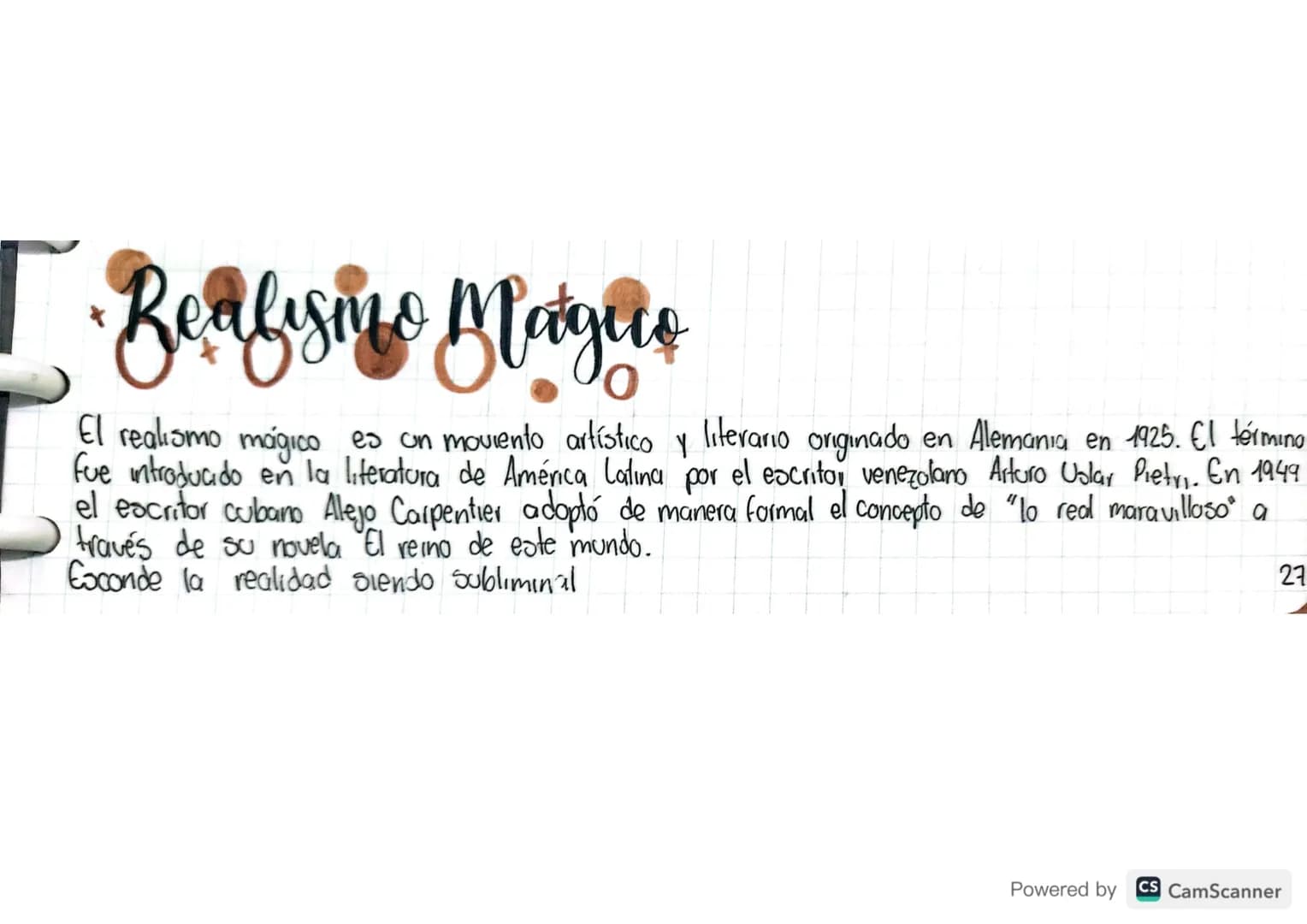 * Realismo Mágico
El realismo mágico es on moviento artístico y literario originado en Alemania en 1925. El término
fue introducido en la l