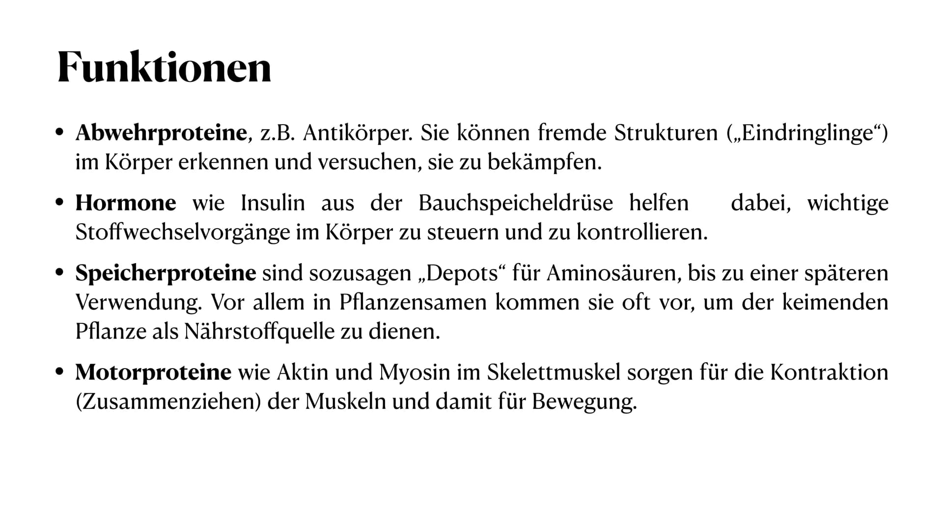 # PROTEINE
VON MELEK KAPLAN # Proteinen
Wichtige Moleküle im Körper von Lebewesen
Proteine (Eiweiße) sind Makromoleküle. Man versteht dar