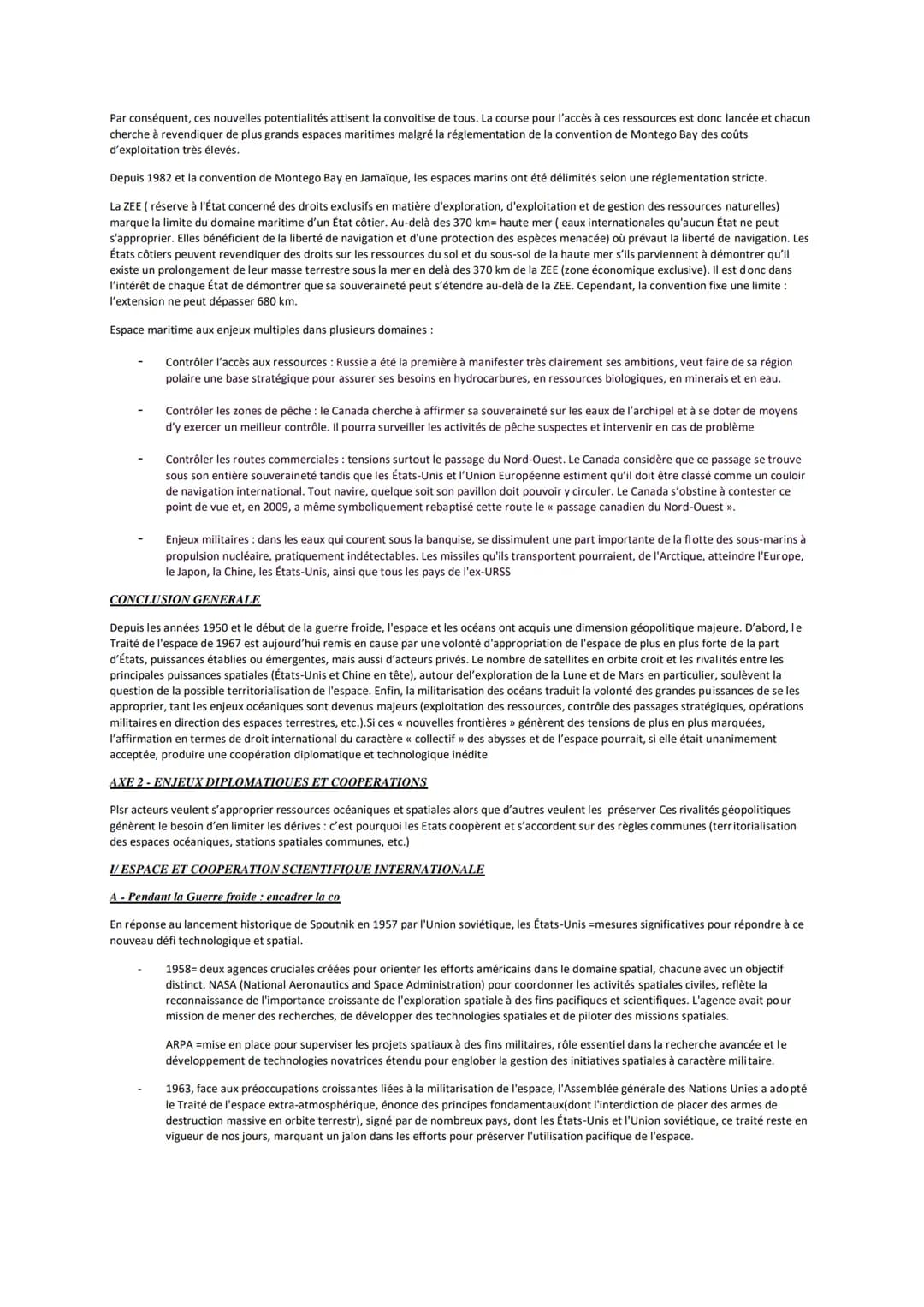 HGGSP THEME 2: DE NOUVEAUX ESPACES DE CONQUETE
INTRODUCTION: Océans et espace Quelles spécificités?
QUESTION 1-Les océans, une maîtrise pr