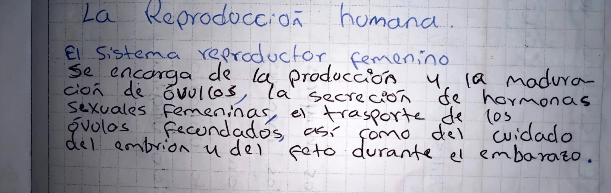 La Reproducción humana.
El Sistema reproductor femenino
Se 4,
Se encarga de la producción
ción de ovullos, la secreción
4.
roducción y la