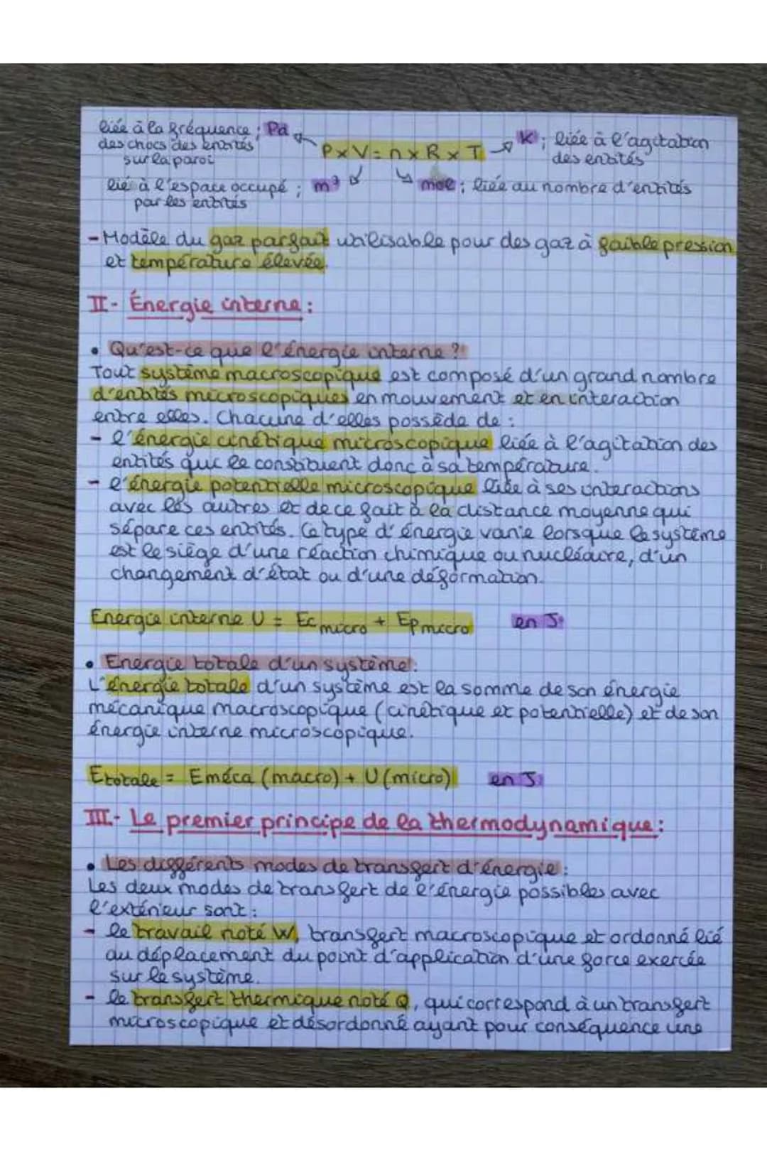PH-CH
# Chap. 15: Premier principe de la thermodynamique
et transferts thermiques
## Rappels de père:
Energie cinétique
Liée à la vitesse