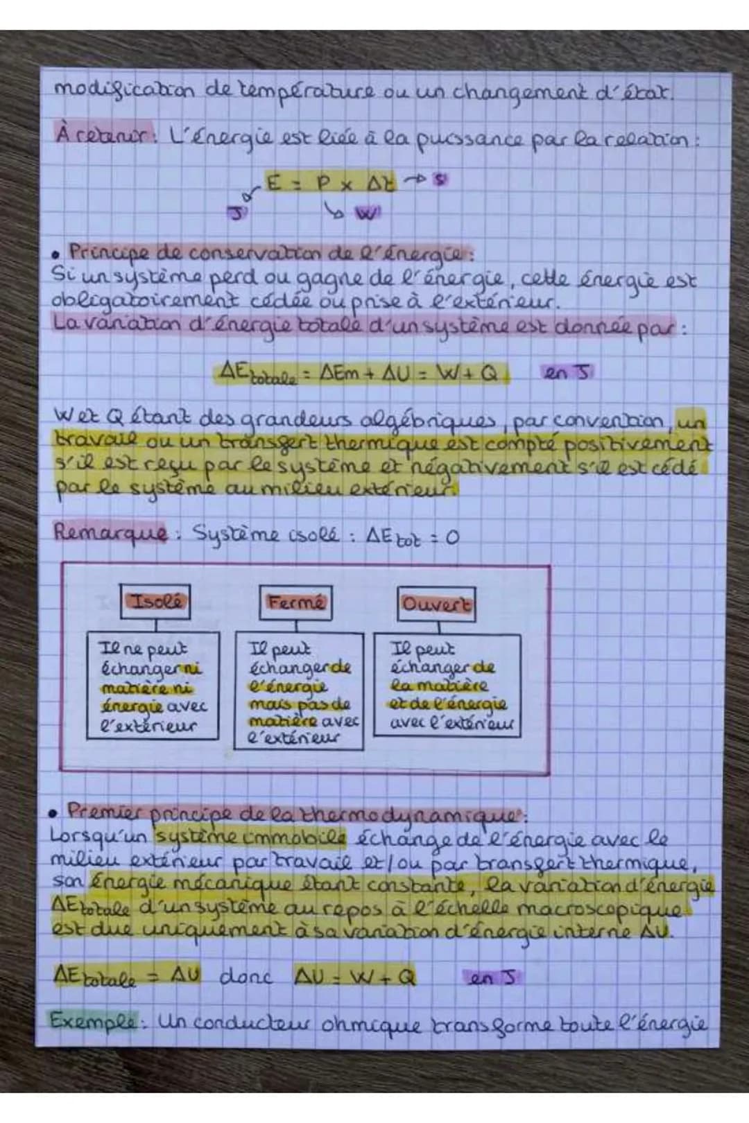 PH-CH
# Chap. 15: Premier principe de la thermodynamique
et transferts thermiques
## Rappels de père:
Energie cinétique
Liée à la vitesse
