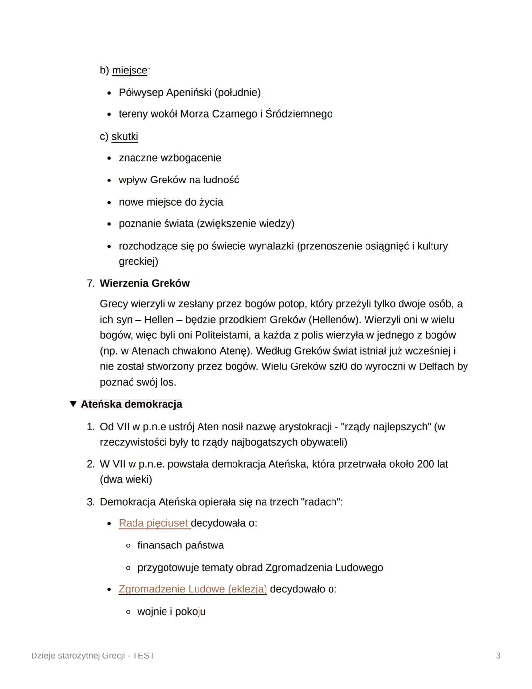 # Dzieje starożytnej Grecji - TEST
▼ Hellada i Hellenowie
Hellada Nazwa kraju w jakim mieszkali Hellenowie
Hellenowie Inna nazwa dla Grek