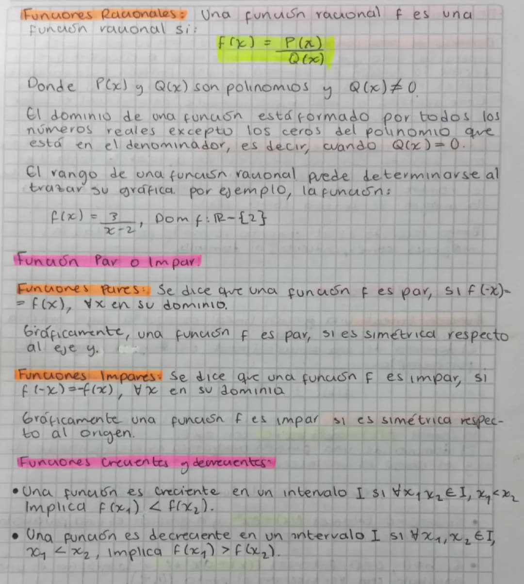 # Dominio y rango de una funadn
Dominio de una función: a dominio de una funuón no se
espeufica, sino que sólo se da una regla o ecuación q
