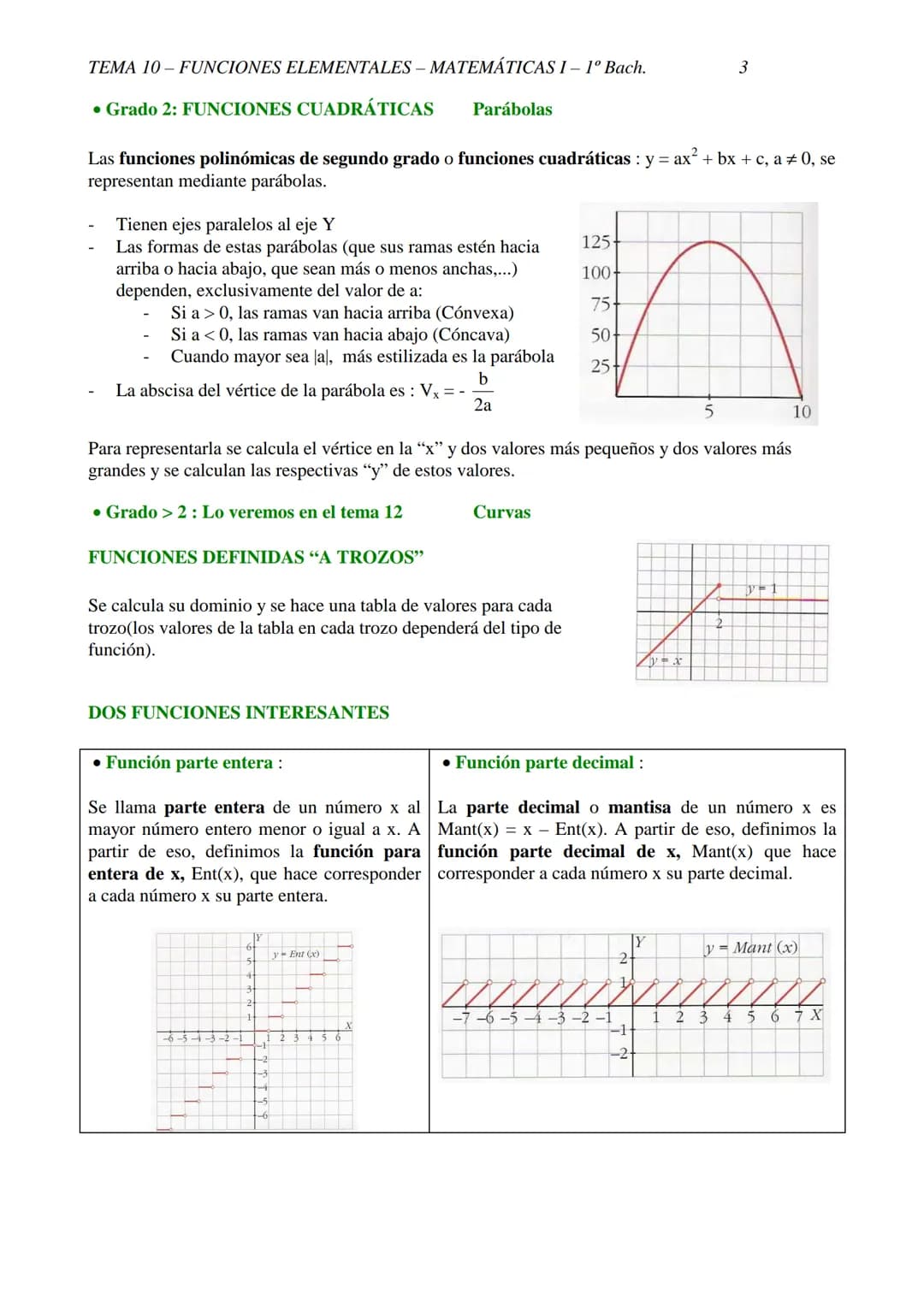 TEMA 10-FUNCIONES ELEMENTALES - MATEMÁTICAS 1-1º Bach.
1
TEMA 10 - FUNCIONES ELEMENTALES
10.1-CONCEPTO DE FUNCIÓN
DEFINICIÓN: f es una fun